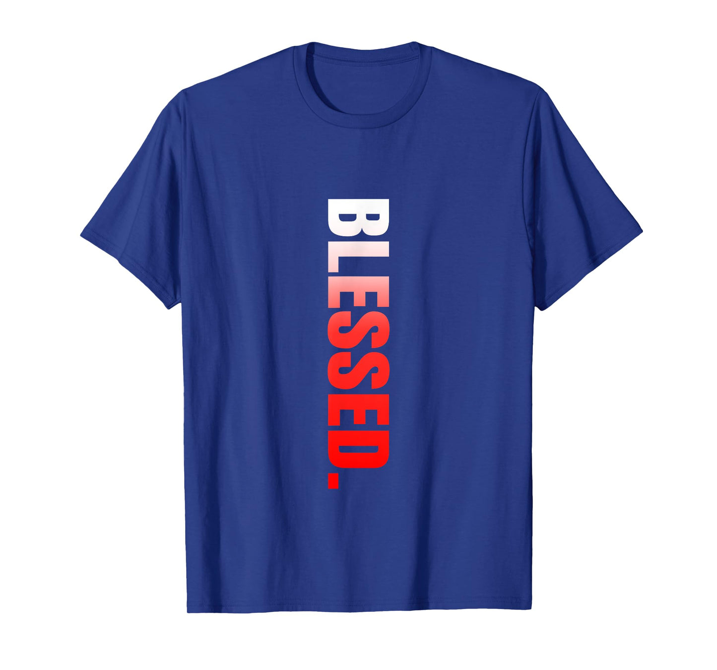 Red Blessed. Vertical Red Color Graphic T-Shirt