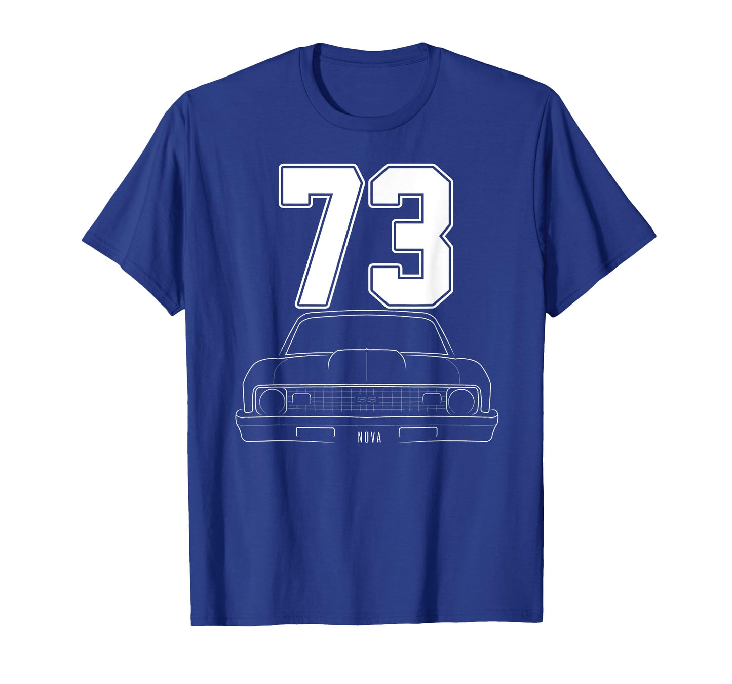 1973 73 Chevys Nova 2 Classic Car Old School Muscle Car T-Shirt