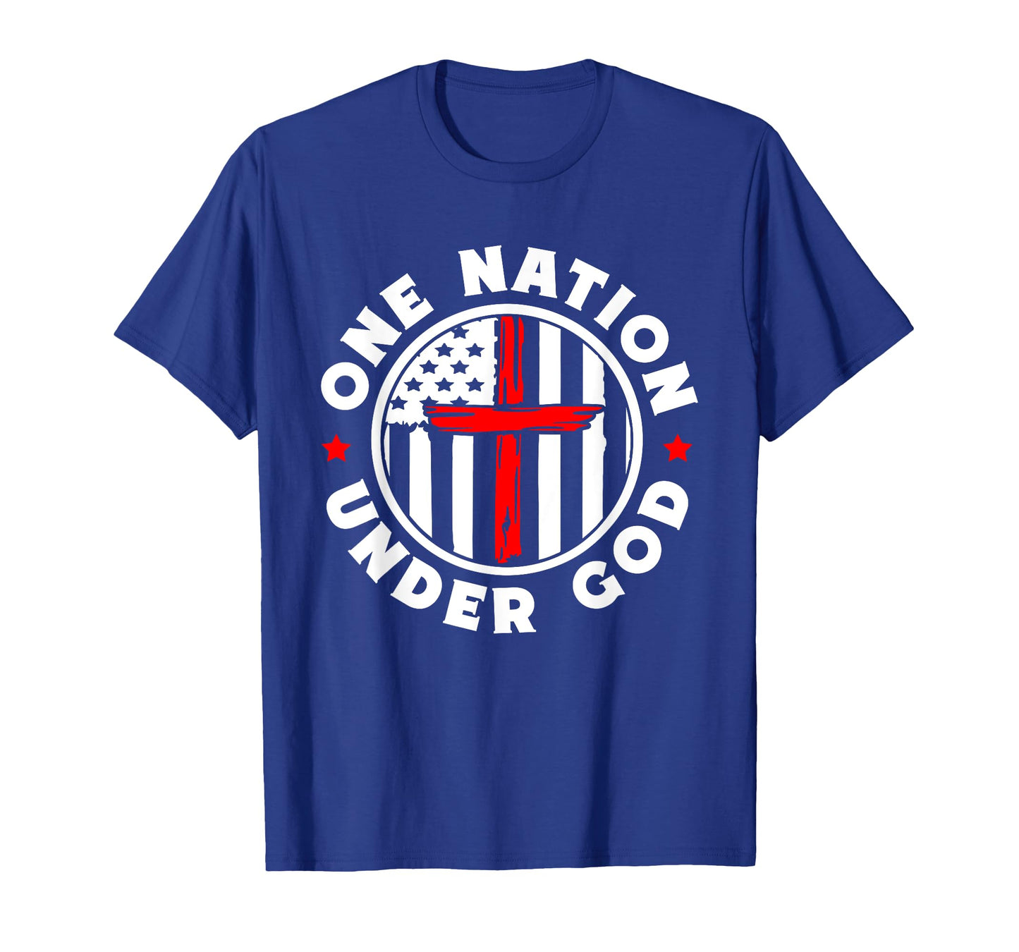 One Nation Under God Jesus Blessed American Flag T-Shirt