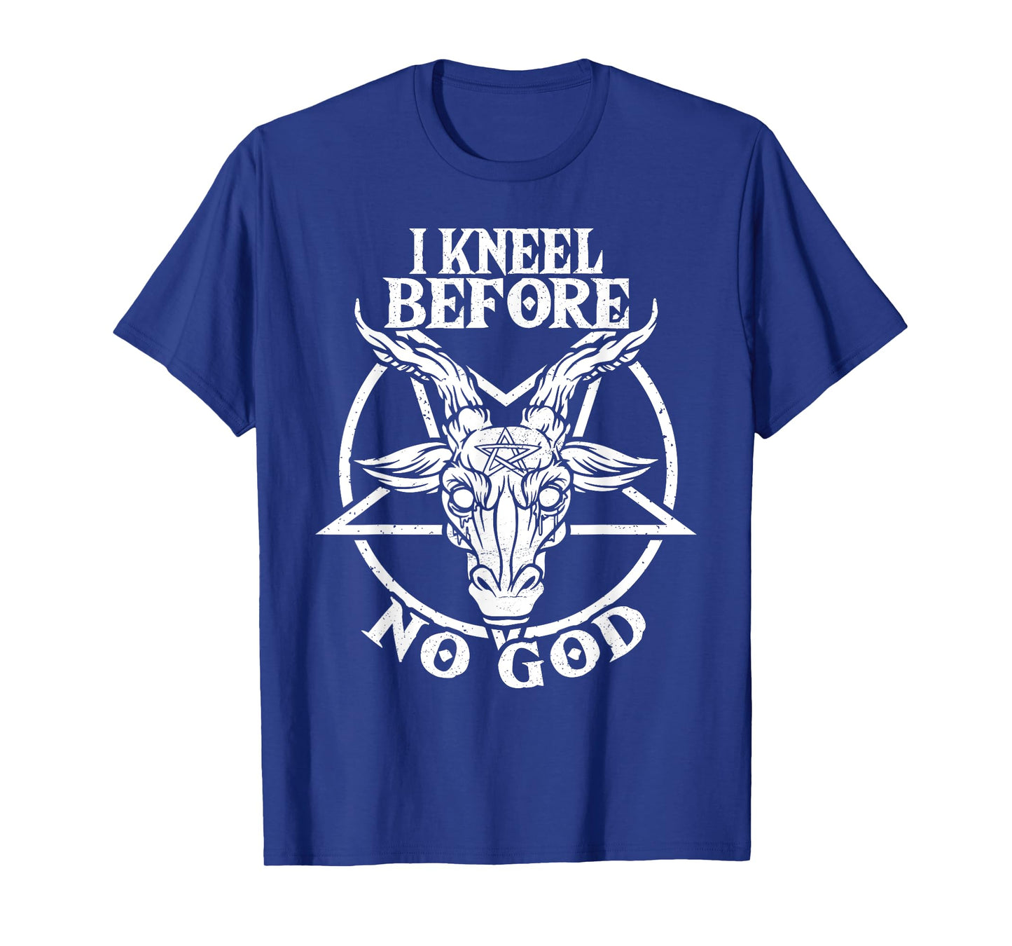 I Kneel Before No God Baphomet Pentagram Gothic & Satanic T-Shirt