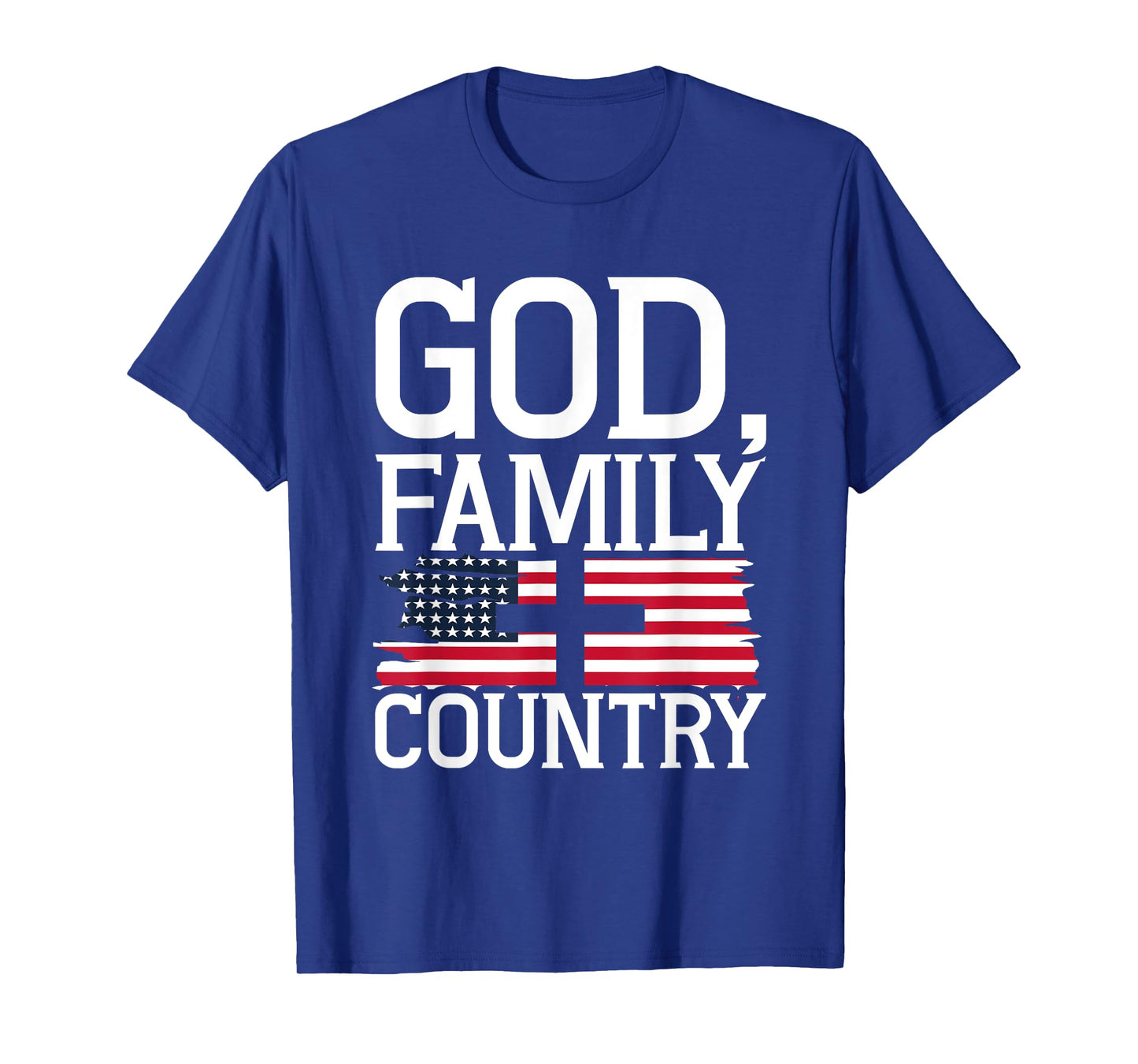 God Family Country US Flag Christian American Prayer T-Shirt