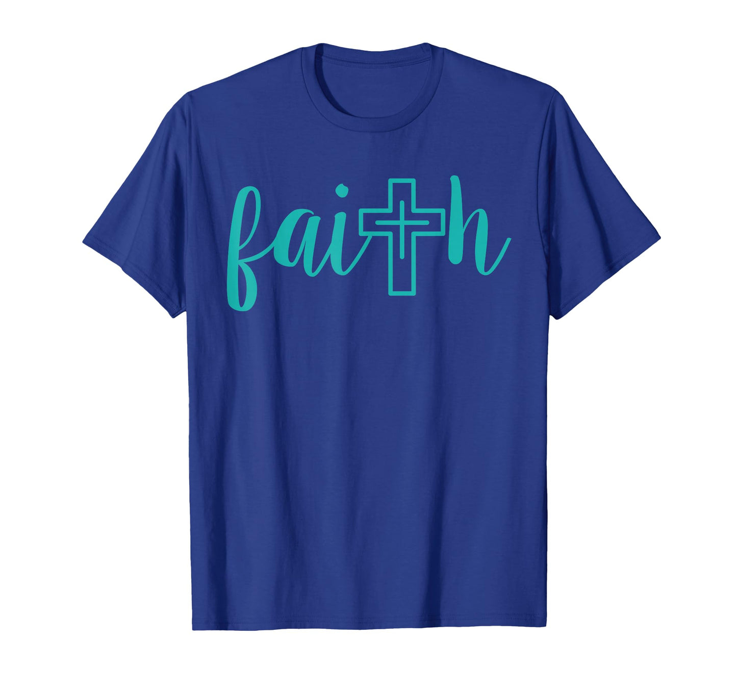 Christian Faith Teal Cross Bible Study Thank You Gift T-Shirt