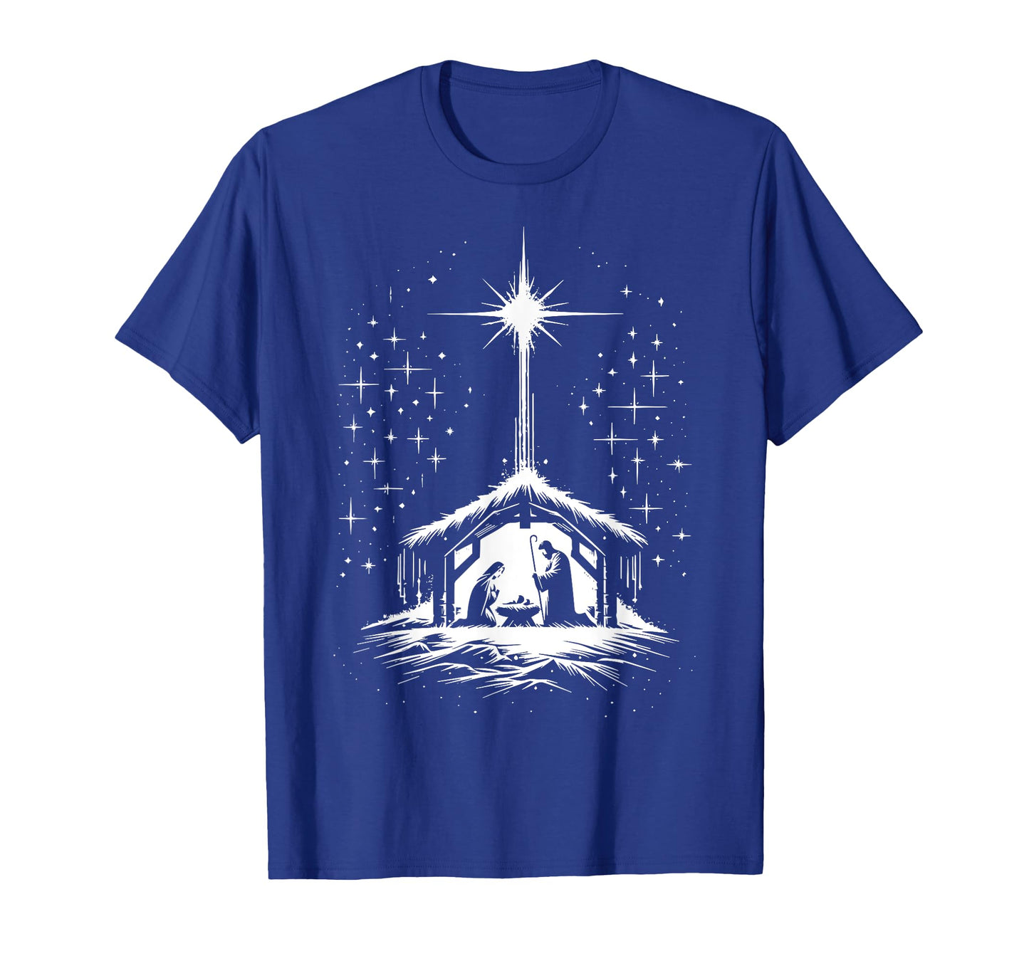 Christmas Nativity Beautiful Scene Star Bethlehem Catholic T-Shirt