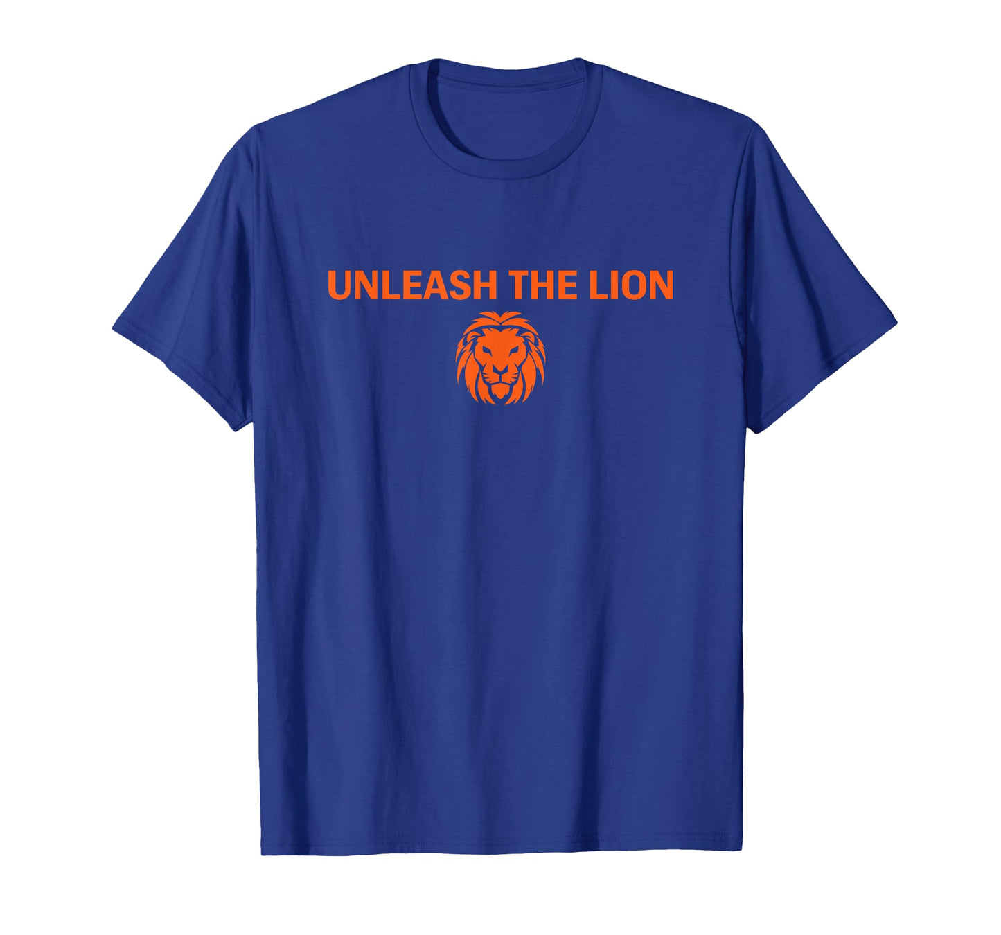 Cool Orange Unleash The Lion Motivational Workout T-Shirt