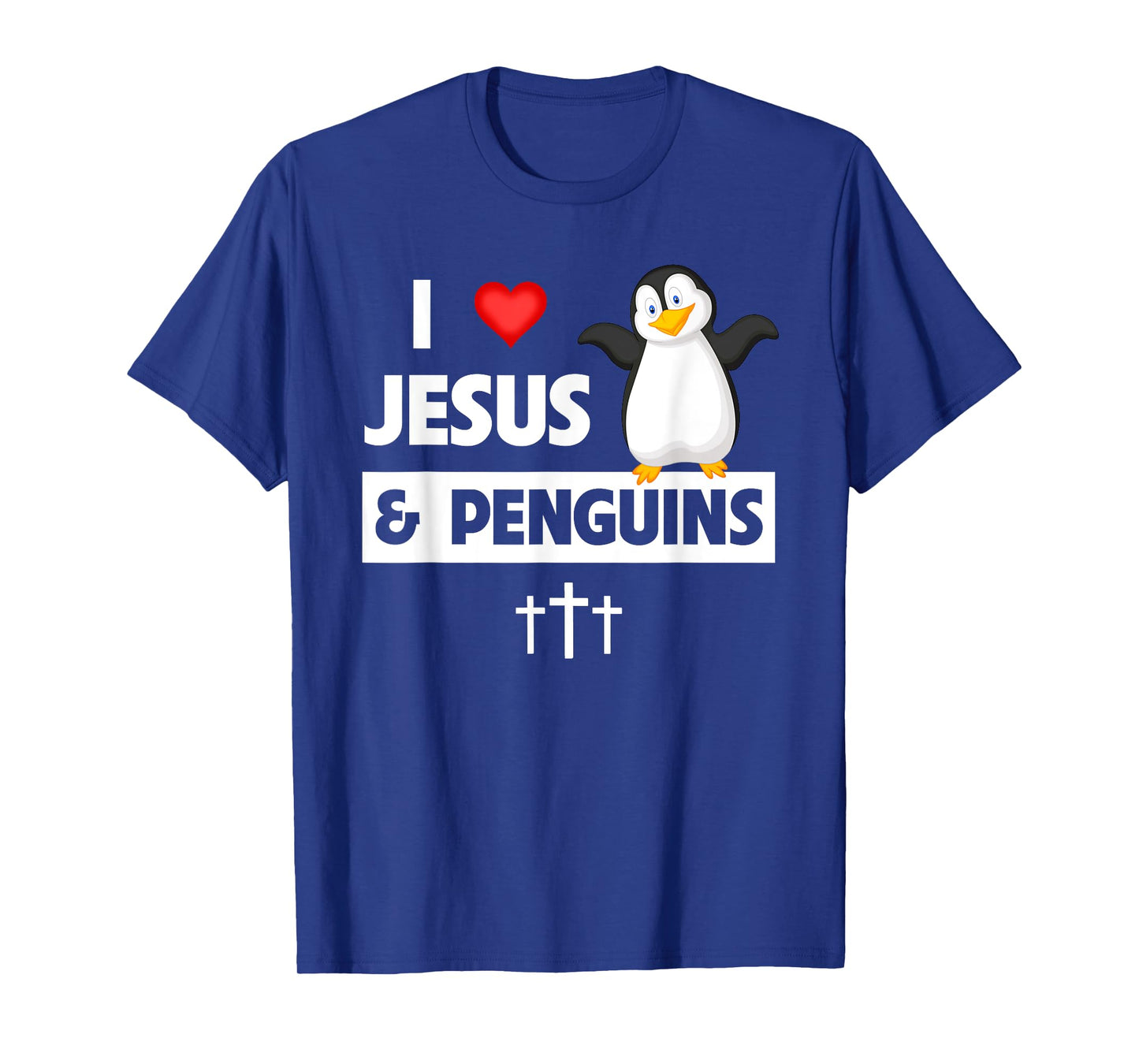 I Love Jesus and Penguins Christian Flightless Bird Bible T-Shirt
