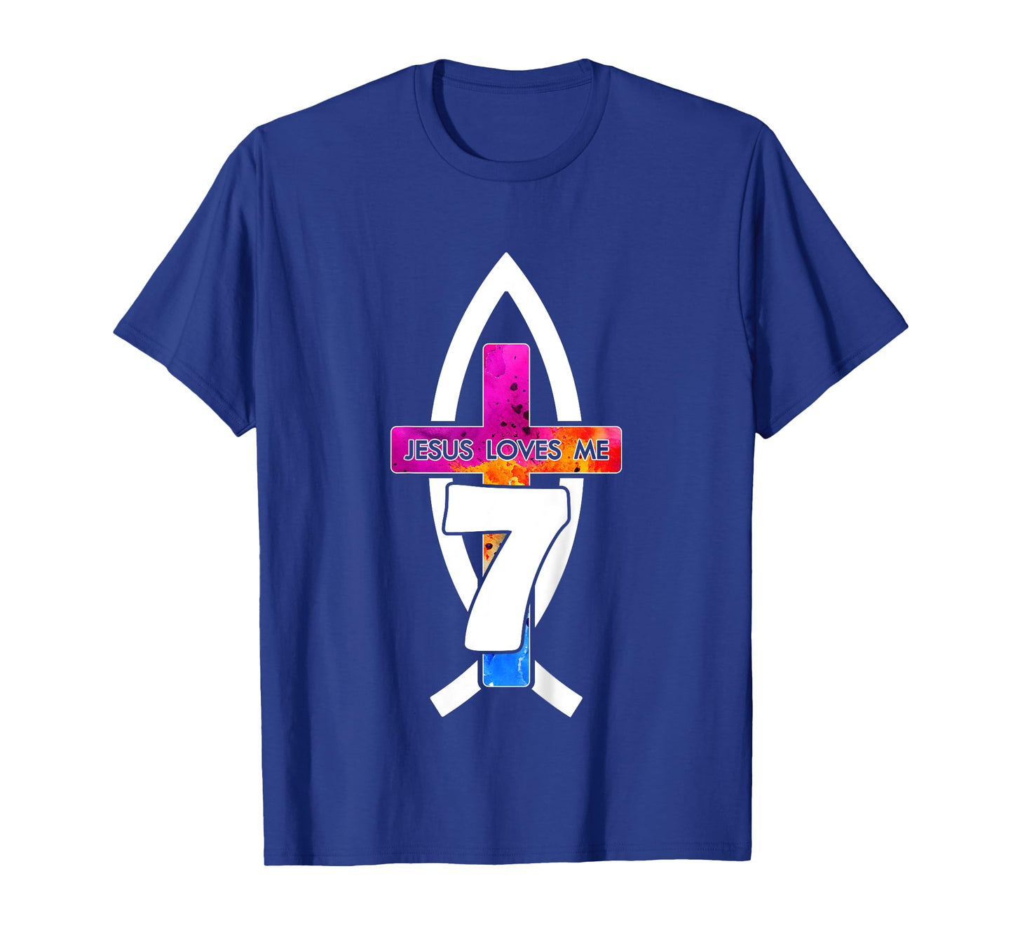 Jesus Loves ME 7 Religious 7 Years Jesus 7TH Birthday T-Shirt