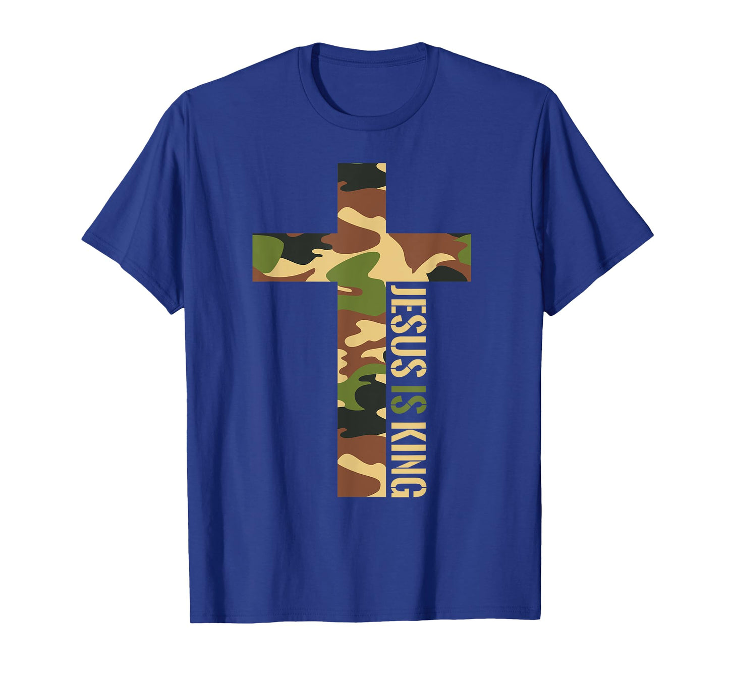 Jesus Is King Cross Christian Camo Camouflage Hunting God T-Shirt
