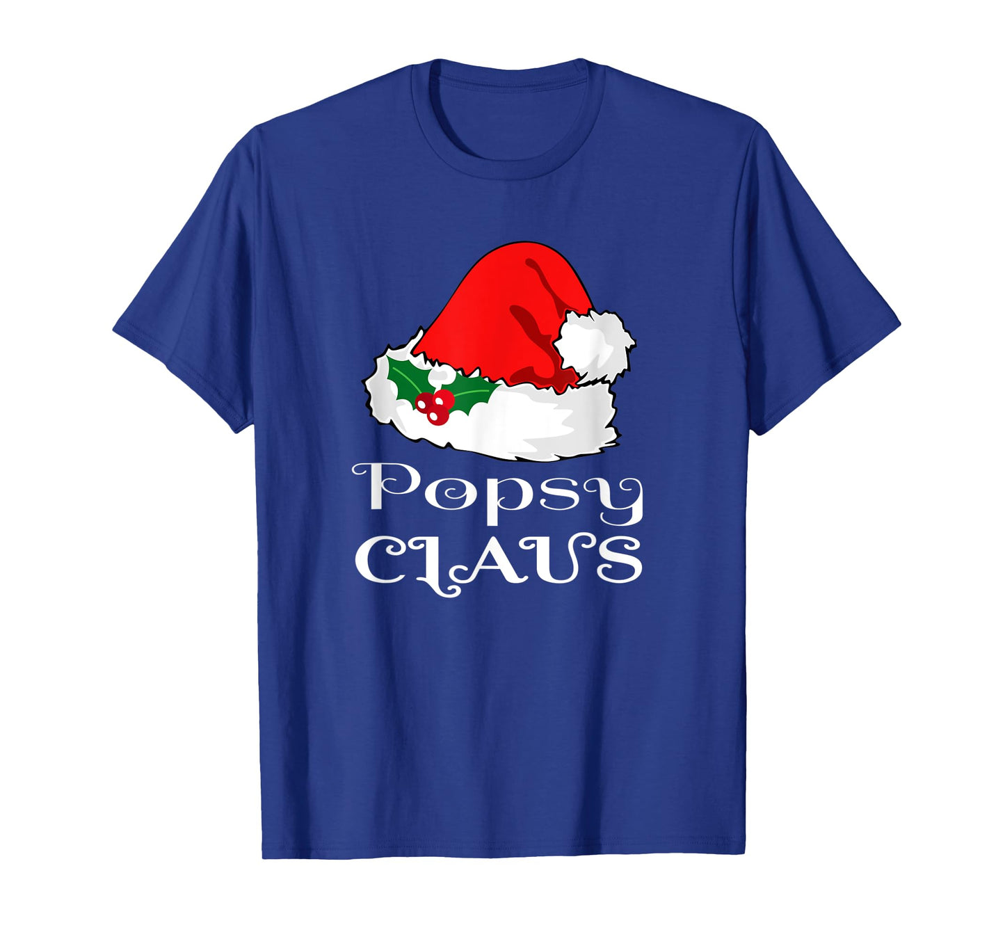 Christmas Popsy Claus Matching Pajama Mens Santa Hat X-mas T-Shirt