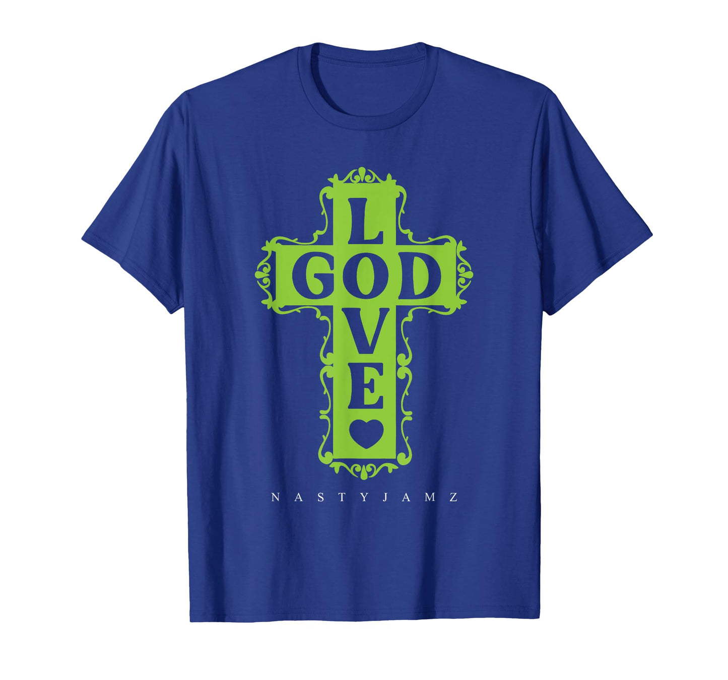 Air Foamposite One Black Volt God Love Green Black Jesus T-Shirt