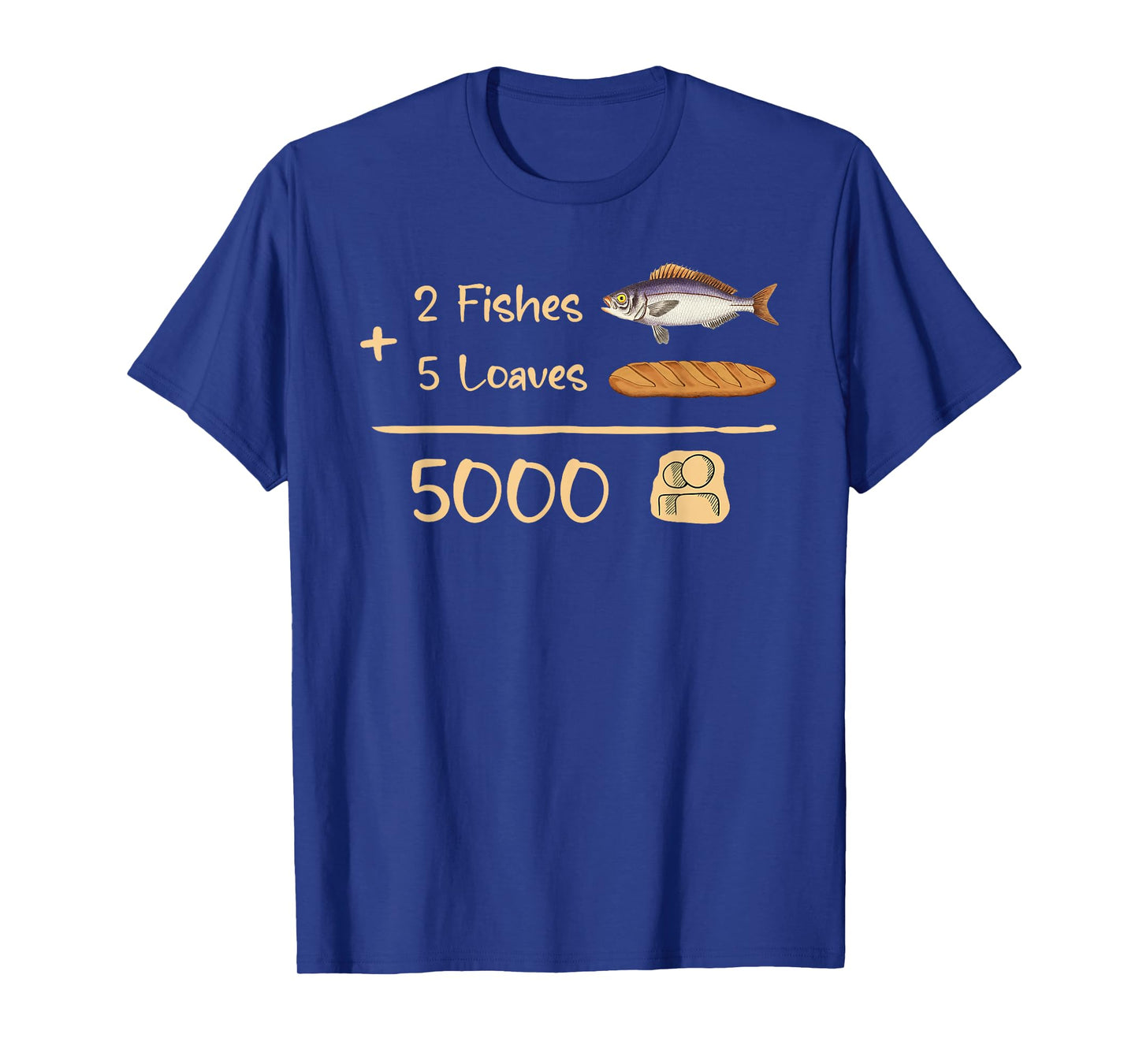 5 Loaves and 2 Fish Bible Verse Christian Men Women Kids T-Shirt