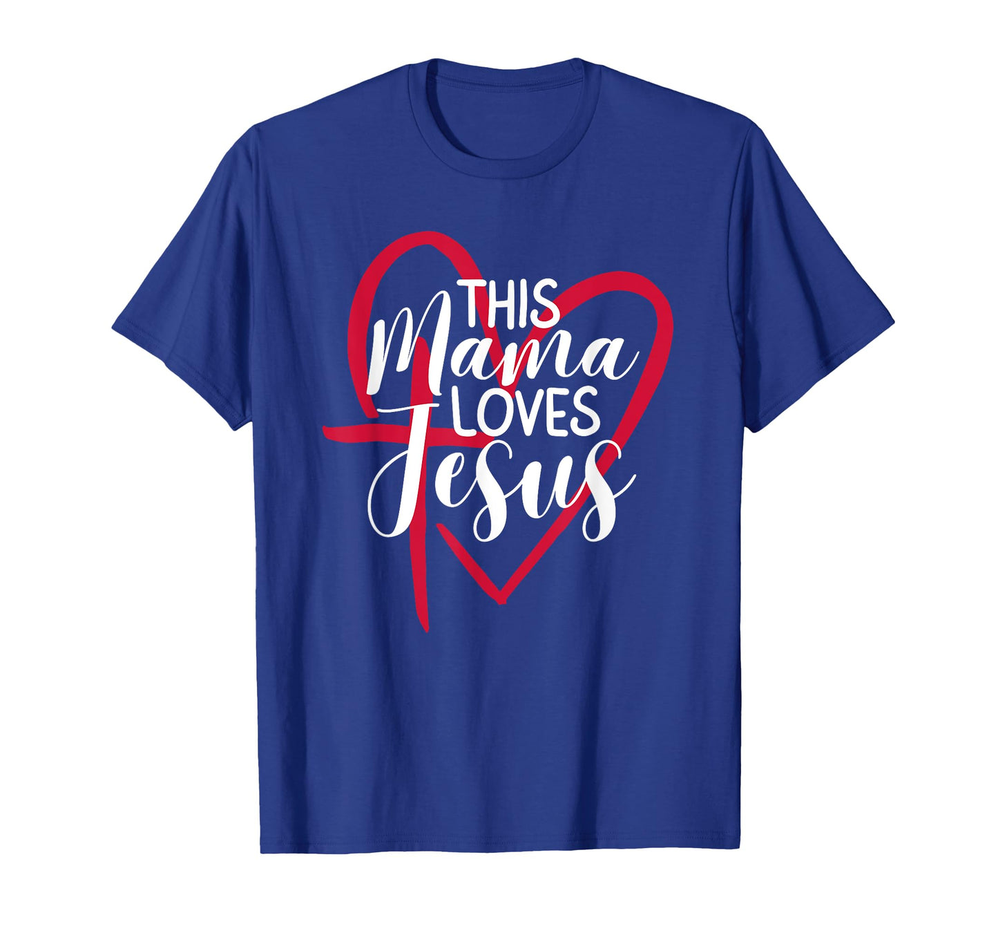 This Mama Loves Jesus Christian Praying Mom Women T-Shirt