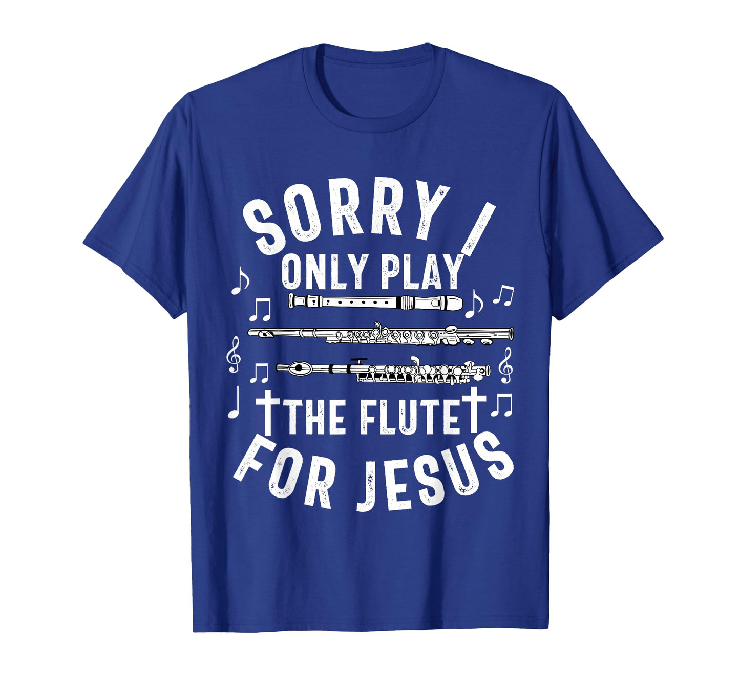 Flute Player Christian Women Girls Men Flutist Jesus Worship T-Shirt