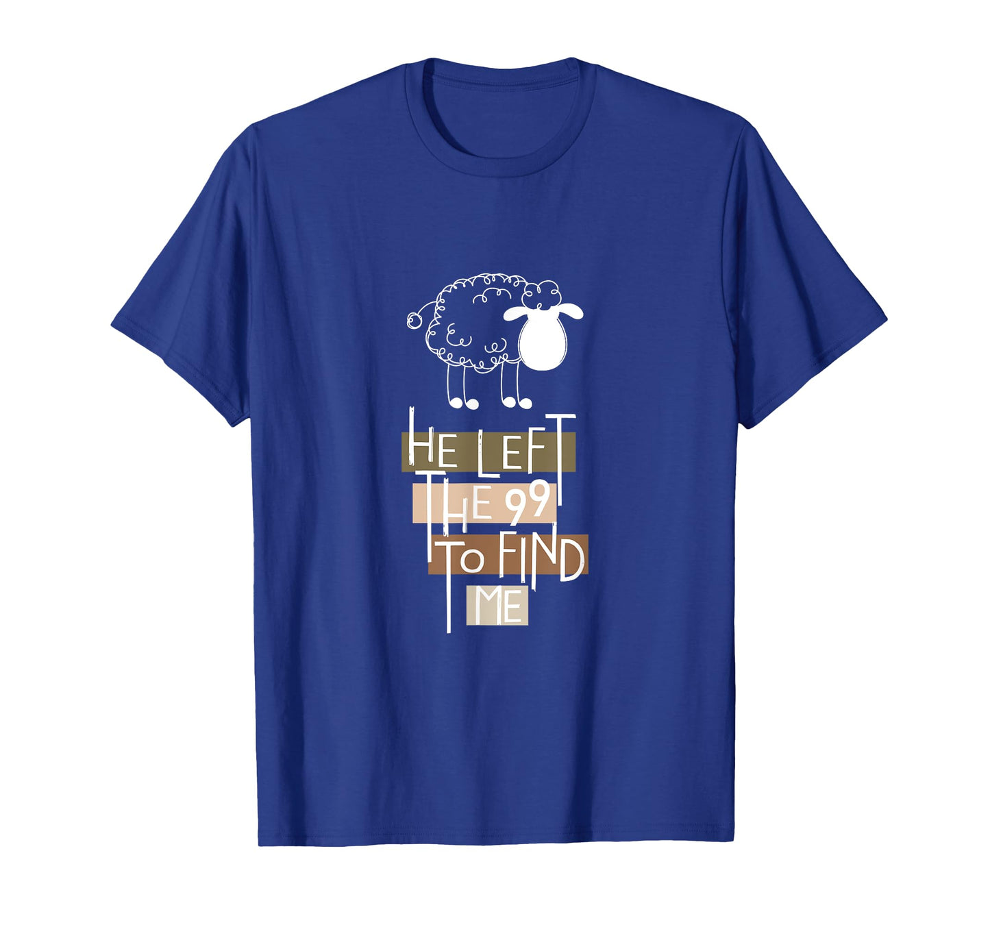 Funny Sheep Vintage Adult Kids He Left The 99 To Find Me T-Shirt