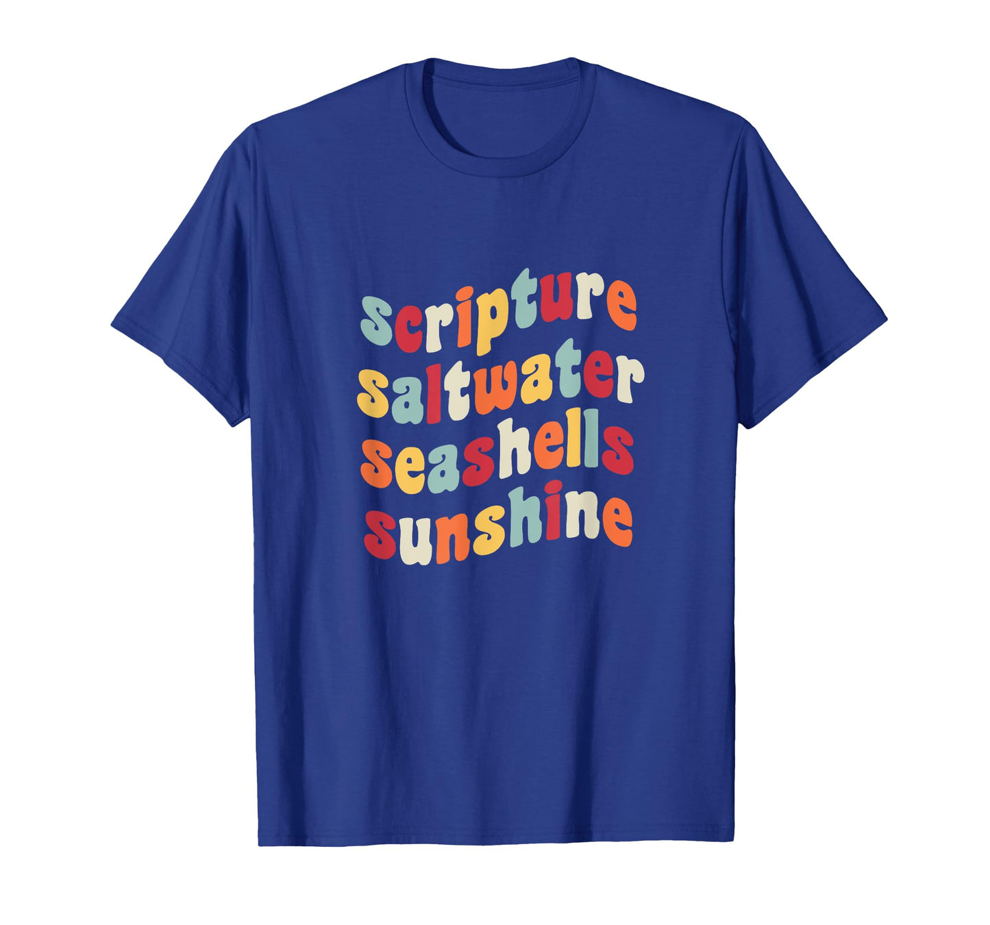 Scripture Saltwater Seashells Sunshine God Christian Retreat T-Shirt