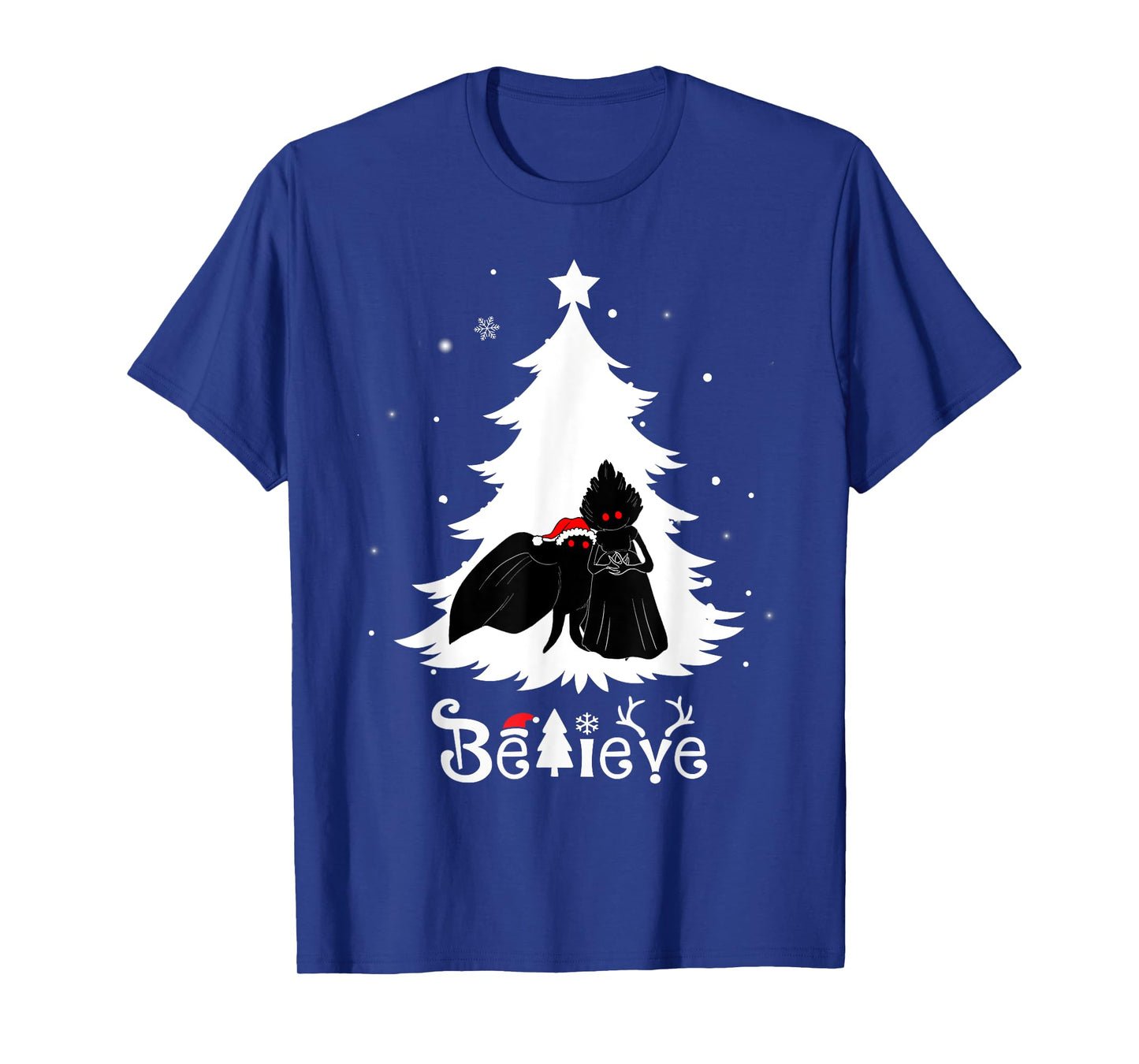 Mothman Flatwoods Monster Christmas Believe Funny Cryptid T-Shirt