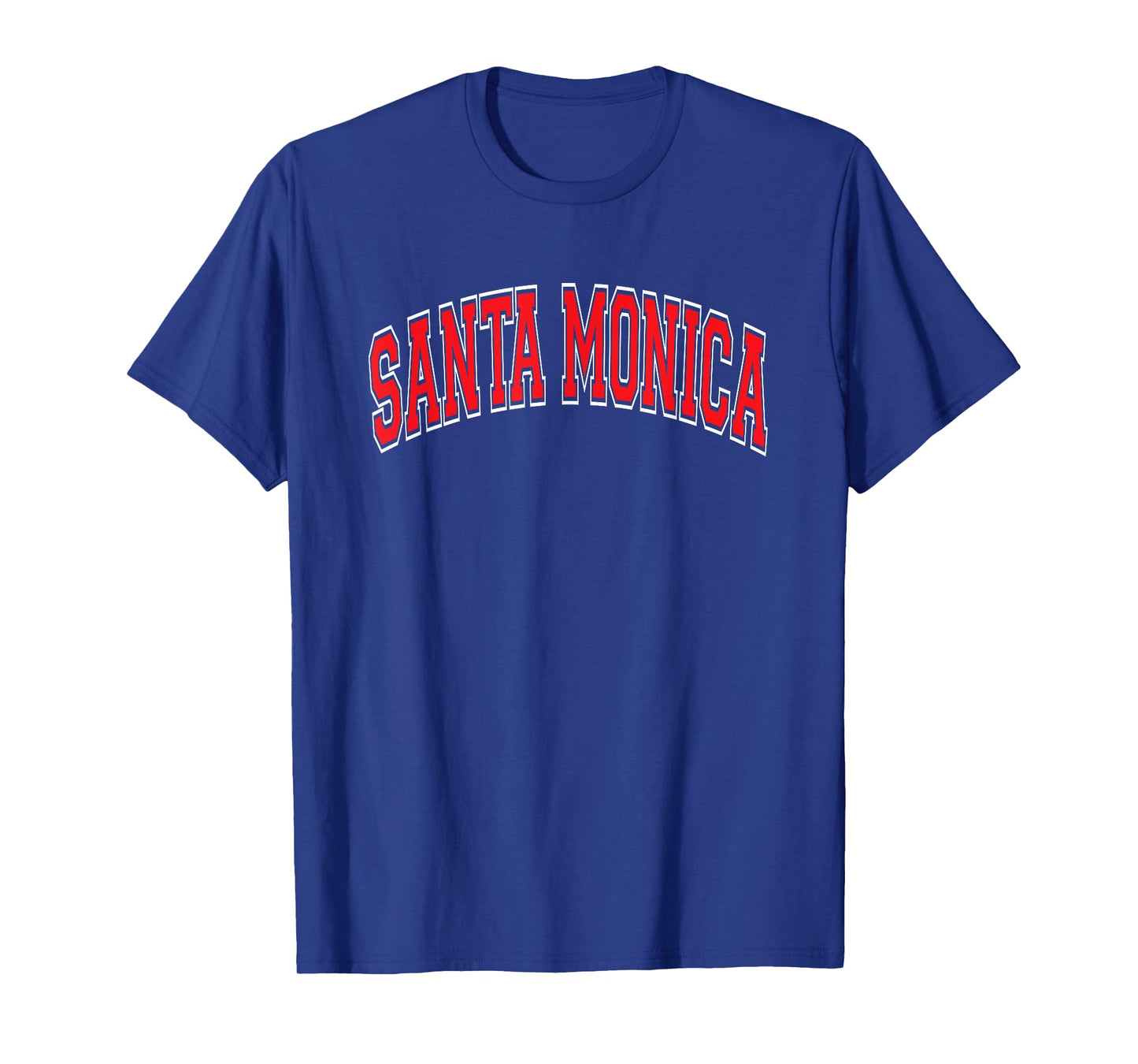 Santa Monica Arched Red Text T-Shirt