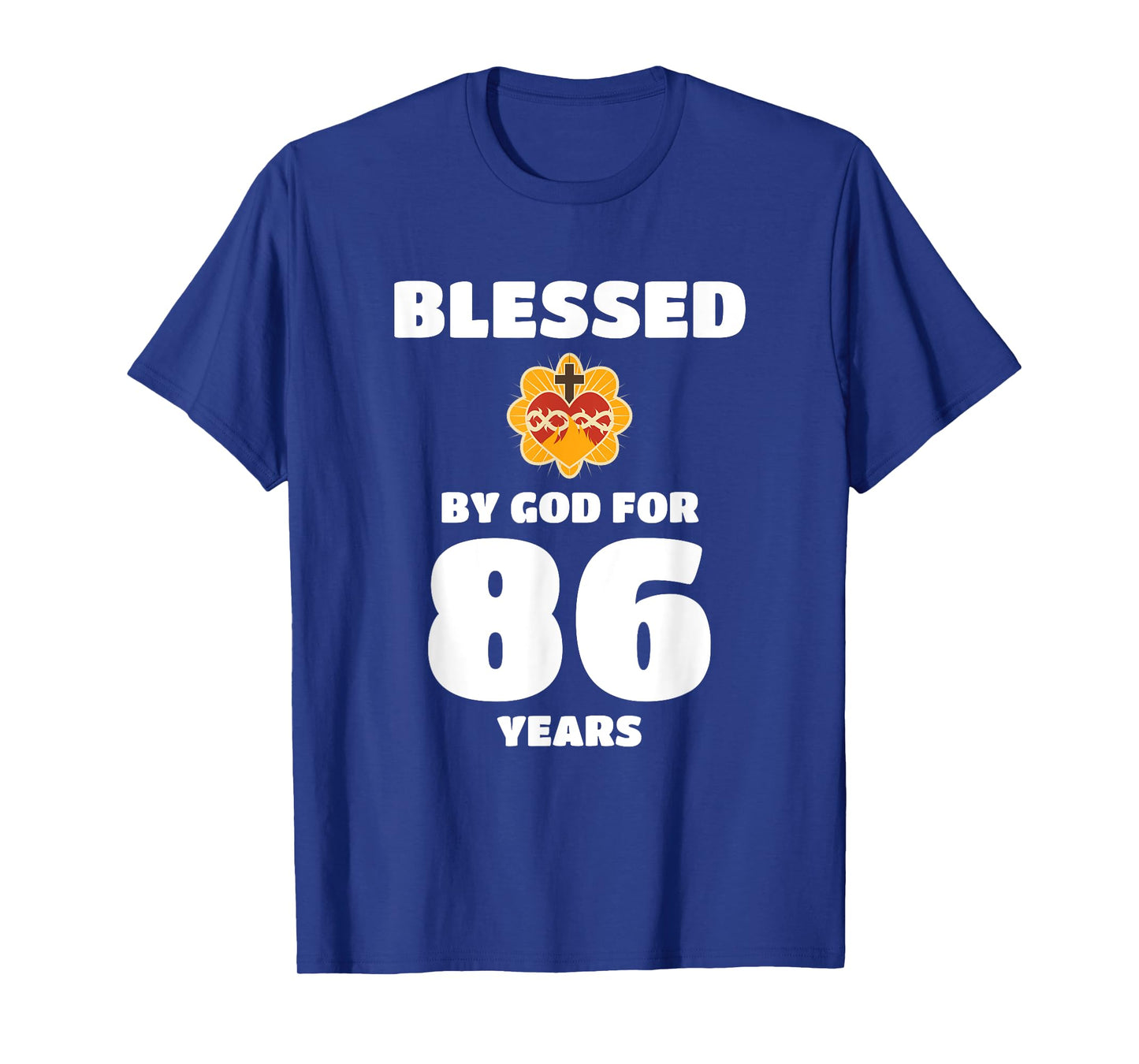 Blessed by God 86 Years Faithful Birthday T-Shirt