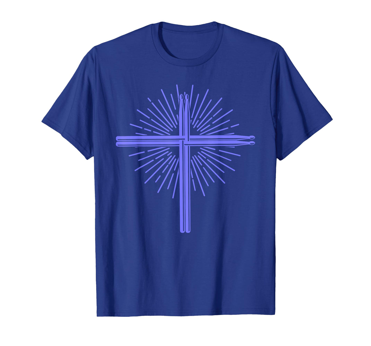 Cool Drumsticks Christian Cross Drummer Gift For Men Women T-Shirt