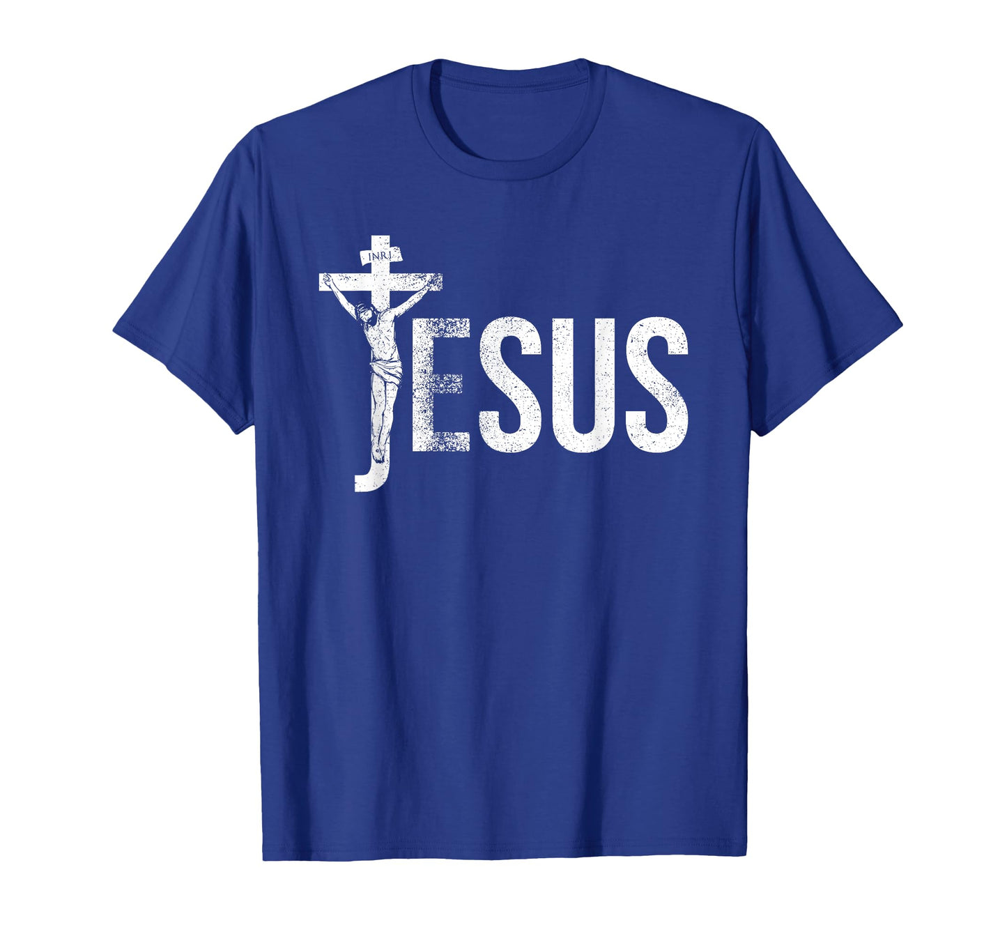Vintage Jesus Christ On Cross Crucifixion Crown Of Thorns T-Shirt