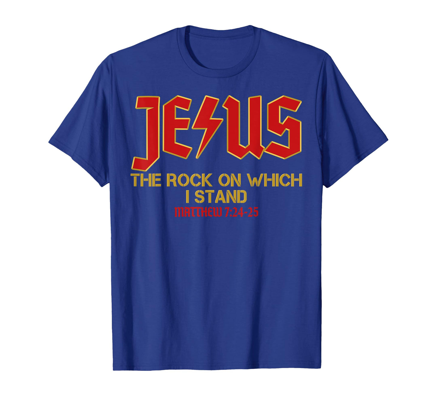 Christian Jesus Rock Band Matthew 7:24, Retro Vintage T-Shirt