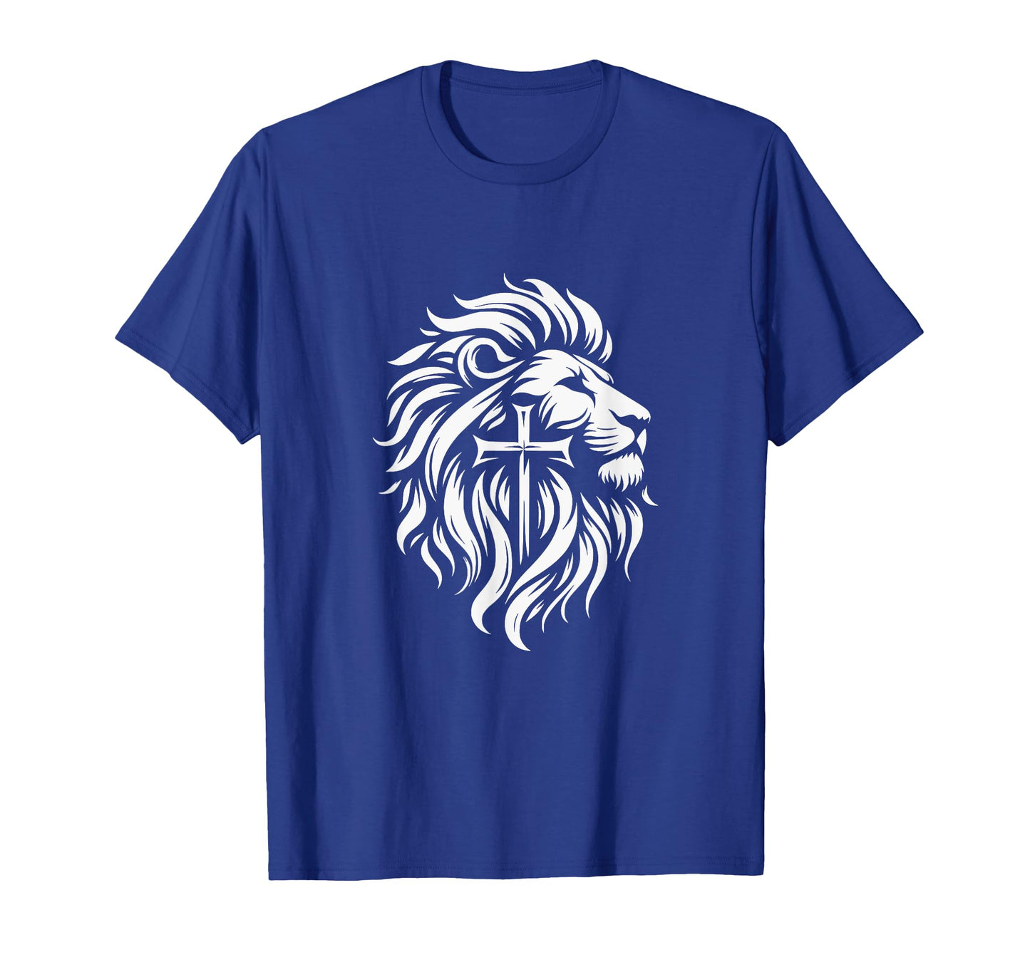 The Lion Of Judah Cross Jesus Inspirational Christian T-Shirt