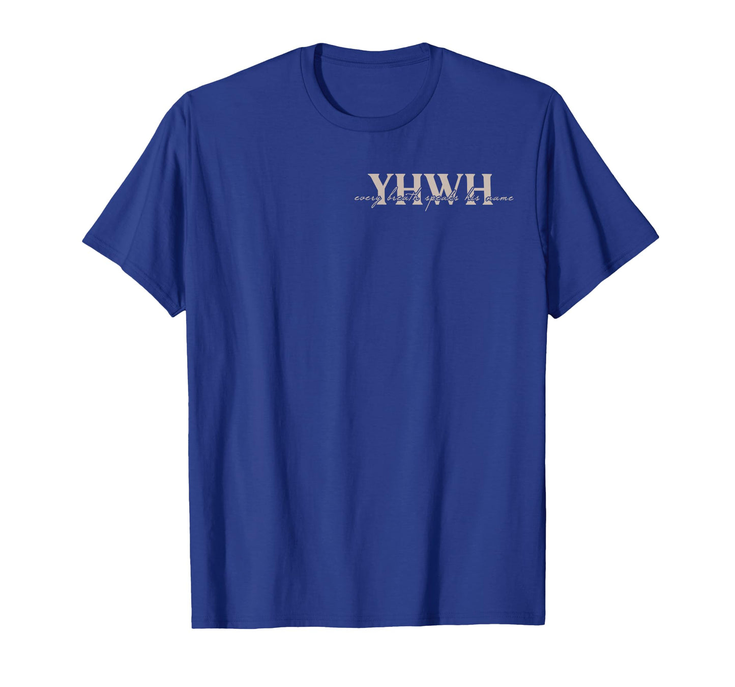YHWH Every Breath Speaks His Name Floral Lungs 2 Sided T-Shirt