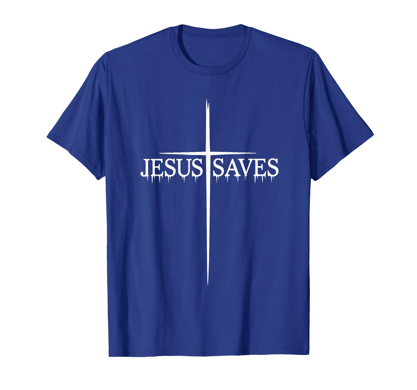Jesus Saves Cross Graphic Scripture Inspired Wear Minimal T-Shirt
