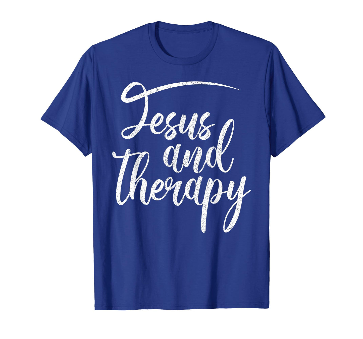 Christian Faith Believers Merch Co Jesus And Therapy Religious Christian Humor T-Shirt