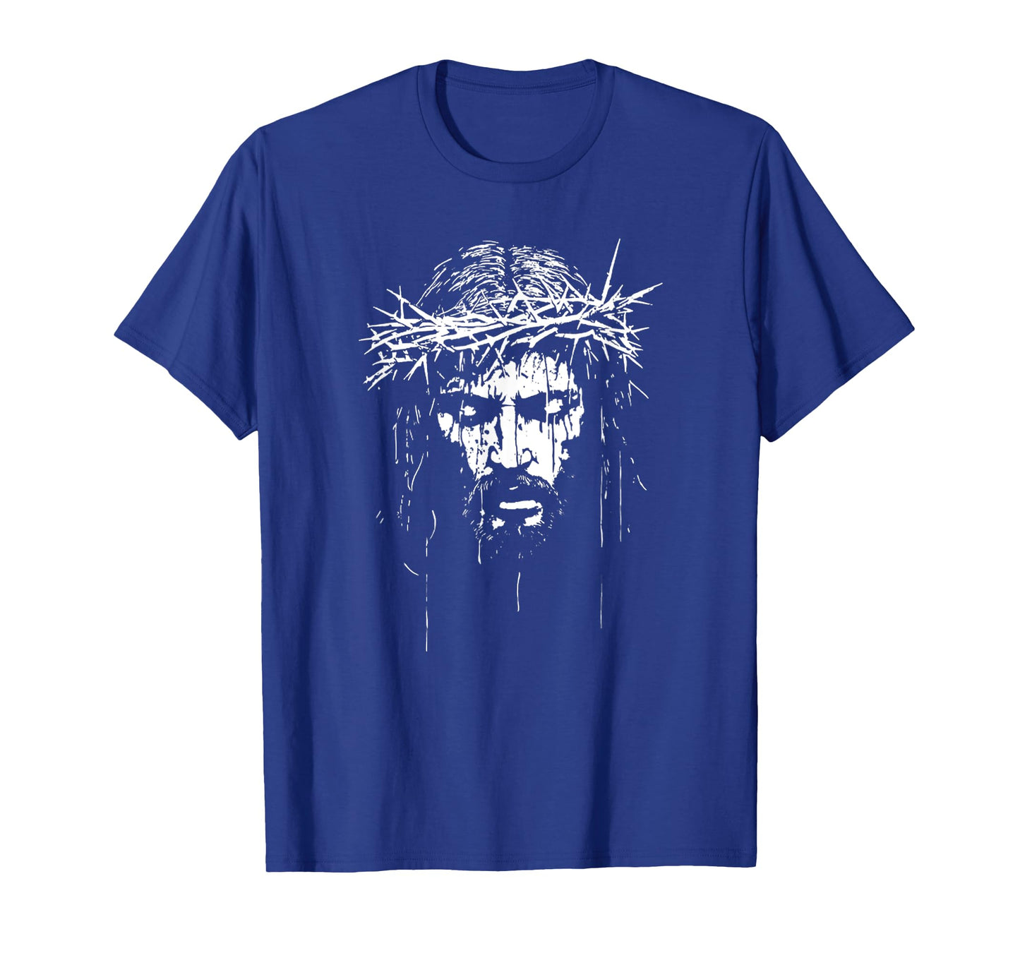 Vintage Face Of Jesus Christ Portrait With Crown Christian T-Shirt