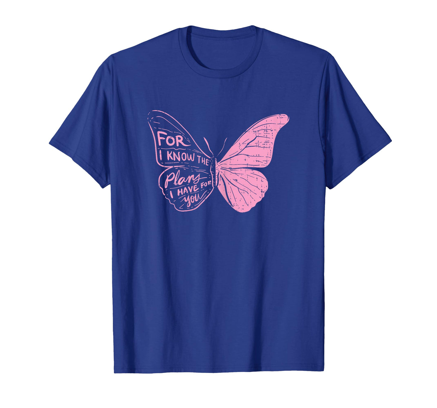 Butterfly I Know The Plans Verse Bible Jesus Christian Gift T-Shirt
