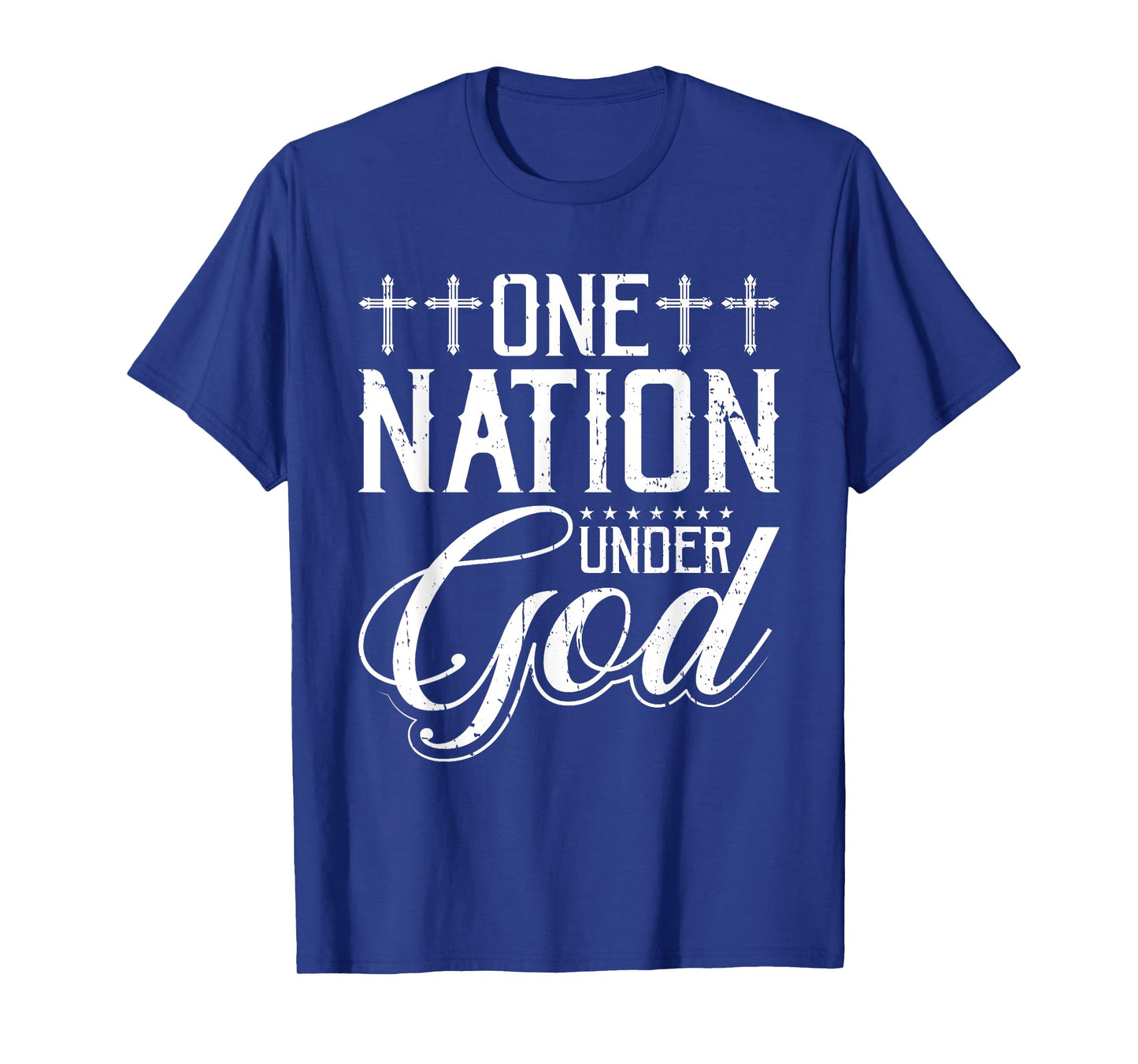 One Nation Under God Jesus Blessed American Flag T-Shirt