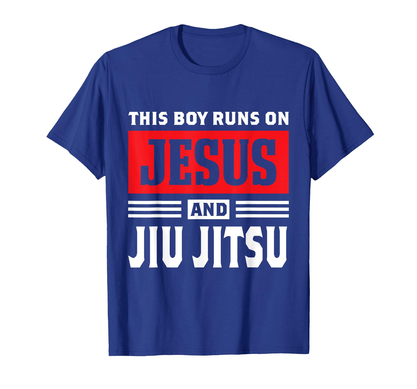 This Boy Runs On Jesus And Jiu Jitsu Christian Gift T-Shirt
