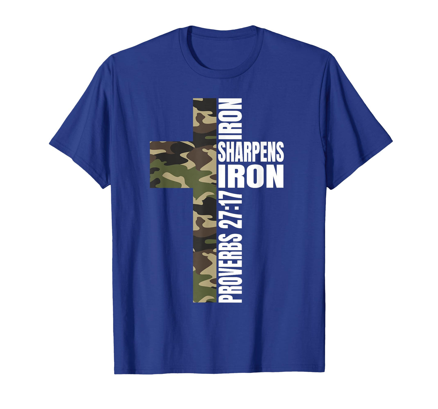 Green Camo Iron Sharpens Iron Christian Verse Family Couples T-Shirt