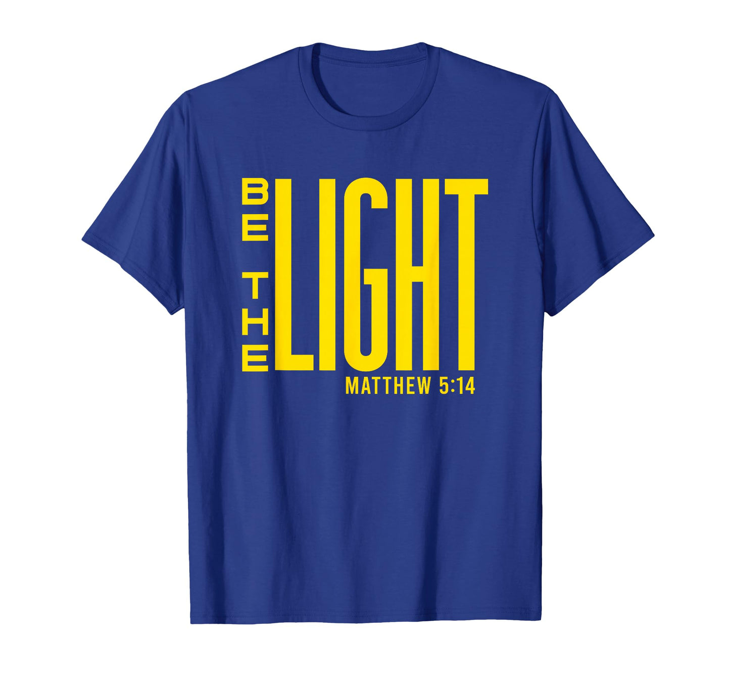 Be The Light, Inspiring Christian Bible Verse Yellow Graphic T-Shirt