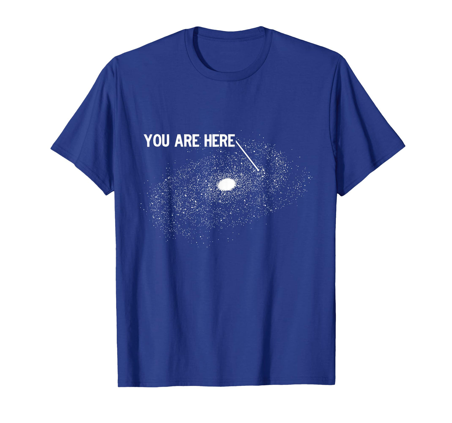 You Are Here Milky Way Galaxy Arrow Pointing at Earth T-Shirt