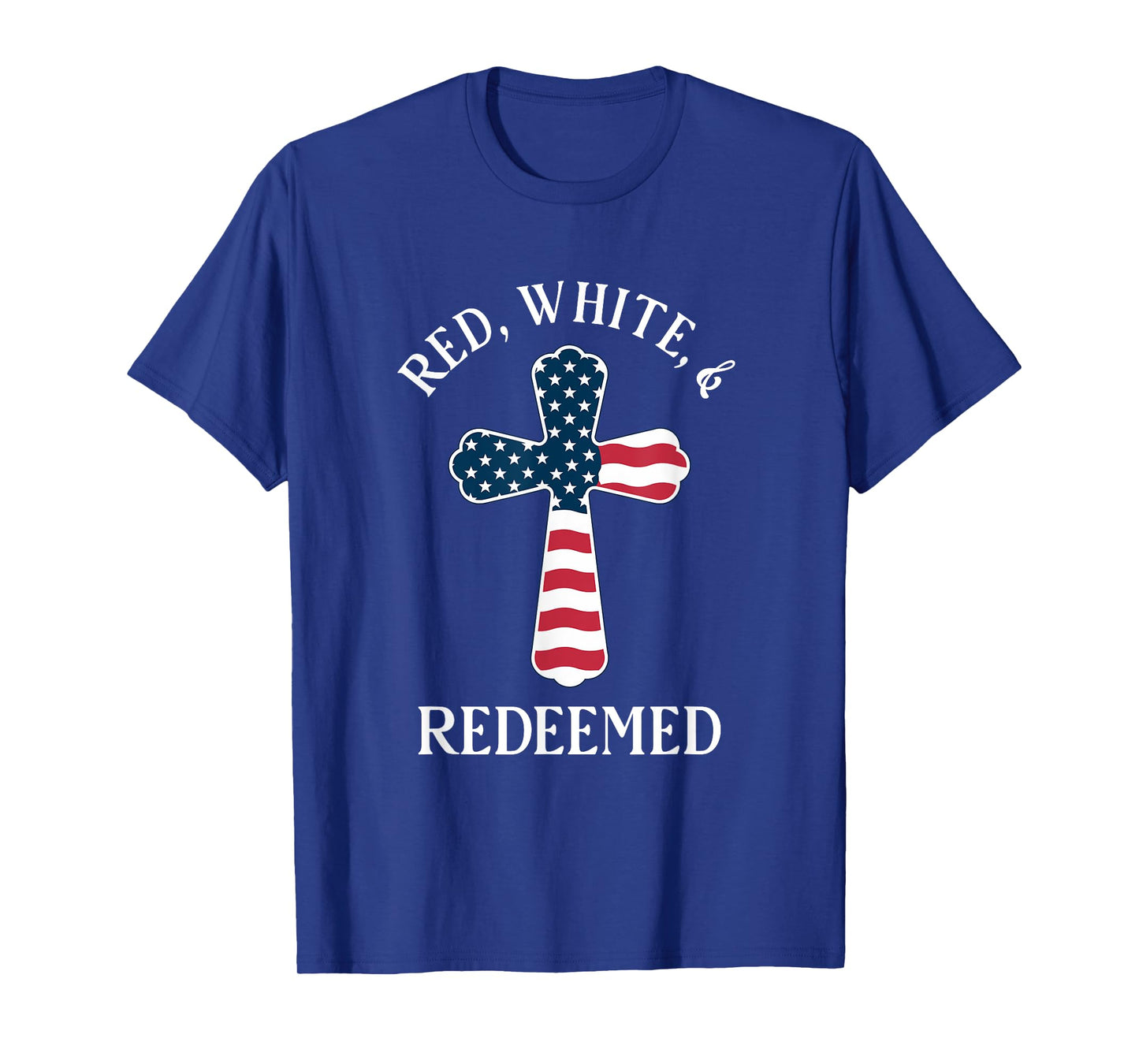 Red White & Redeemed American Flag Christian Salvation T-Shirt