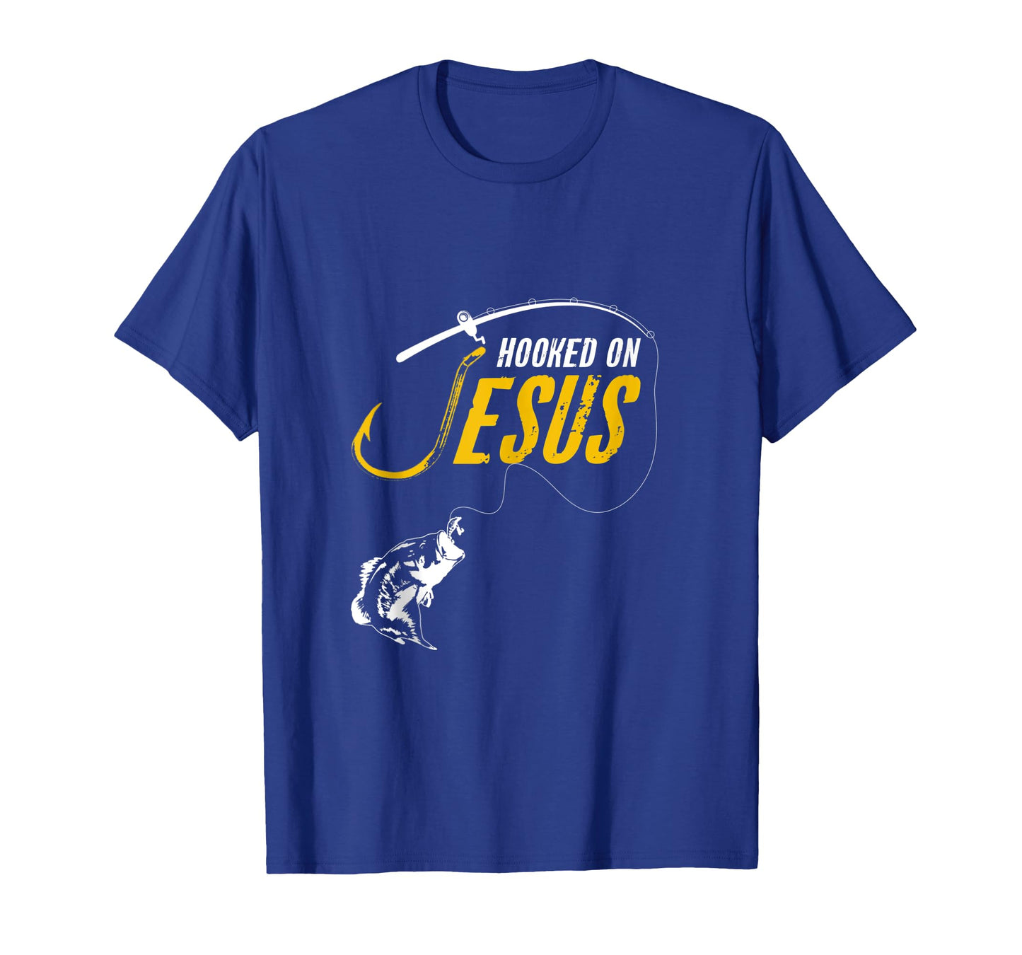 Hooked on Jesus Funny Christian Fishing Tank Top