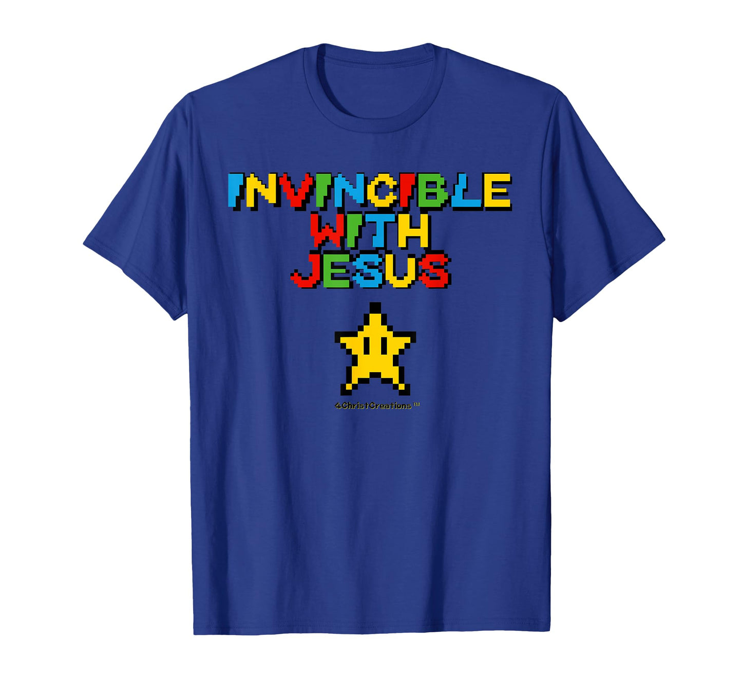 Invincible With Jesus Christian Gamer Inspiration & Faith T-Shirt