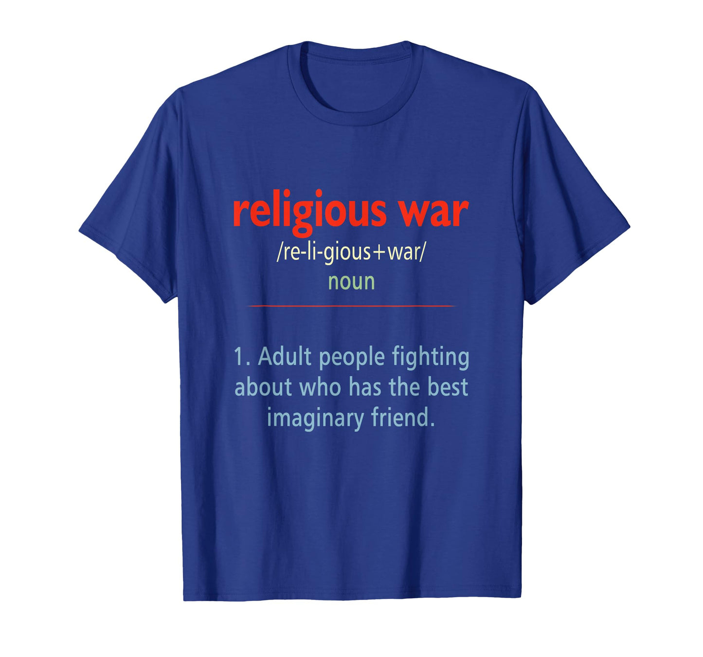 Religious War Dictionary Definition Best Imaginary Friend T-Shirt - Religious War Dictionary Definition Best Imaginary - Unisex-Adults - Black - Small - Short Sleeve - T-Shirt