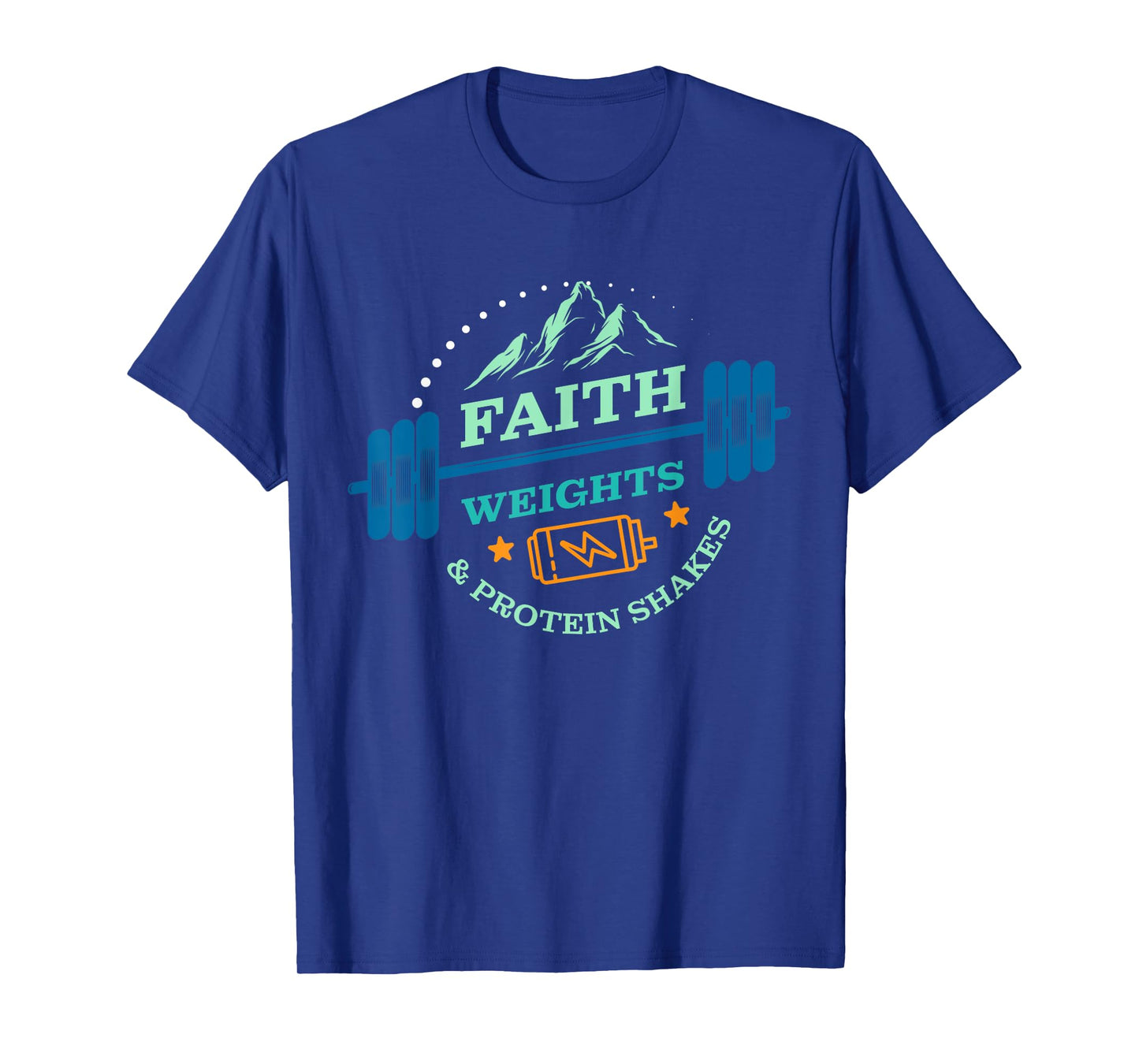 Christian Gym for Faith Weights and Protein Shakes T-Shirt