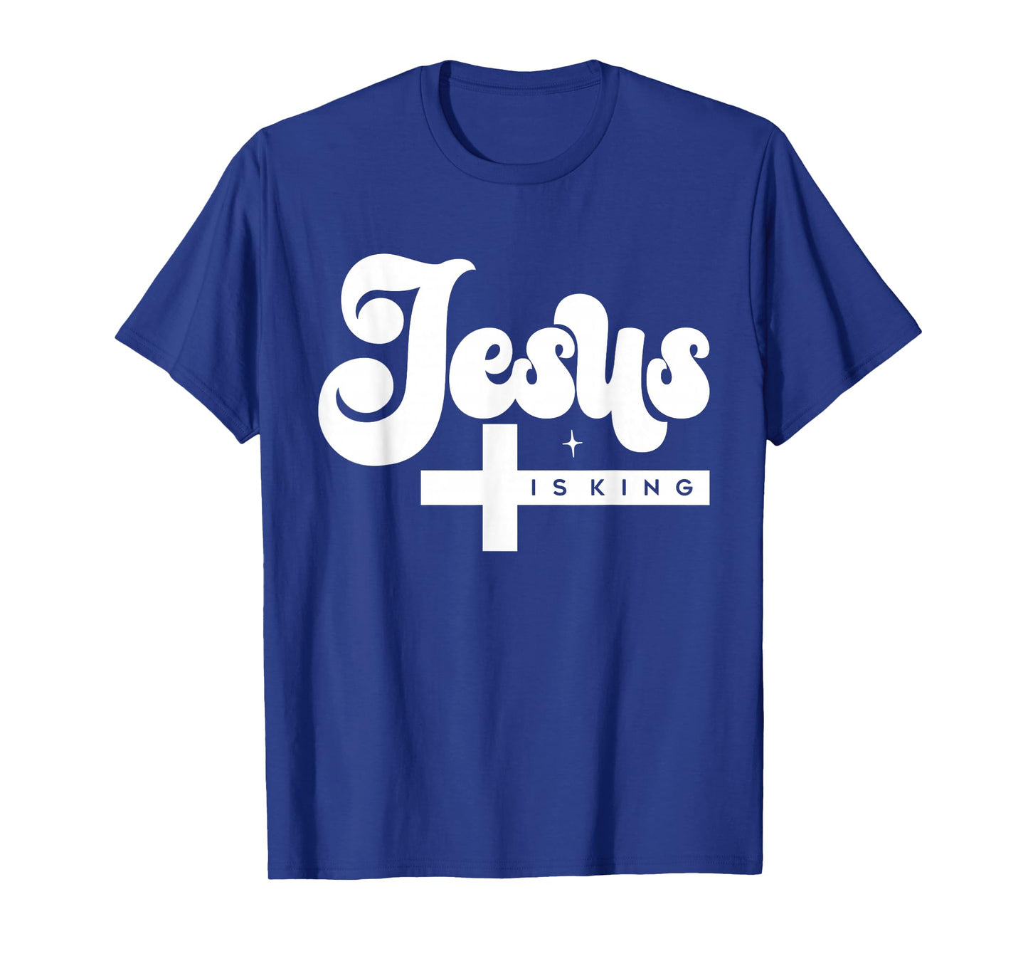 Retro Jesus is King Christian - Religious Gospel Faith Cross T-Shirt
