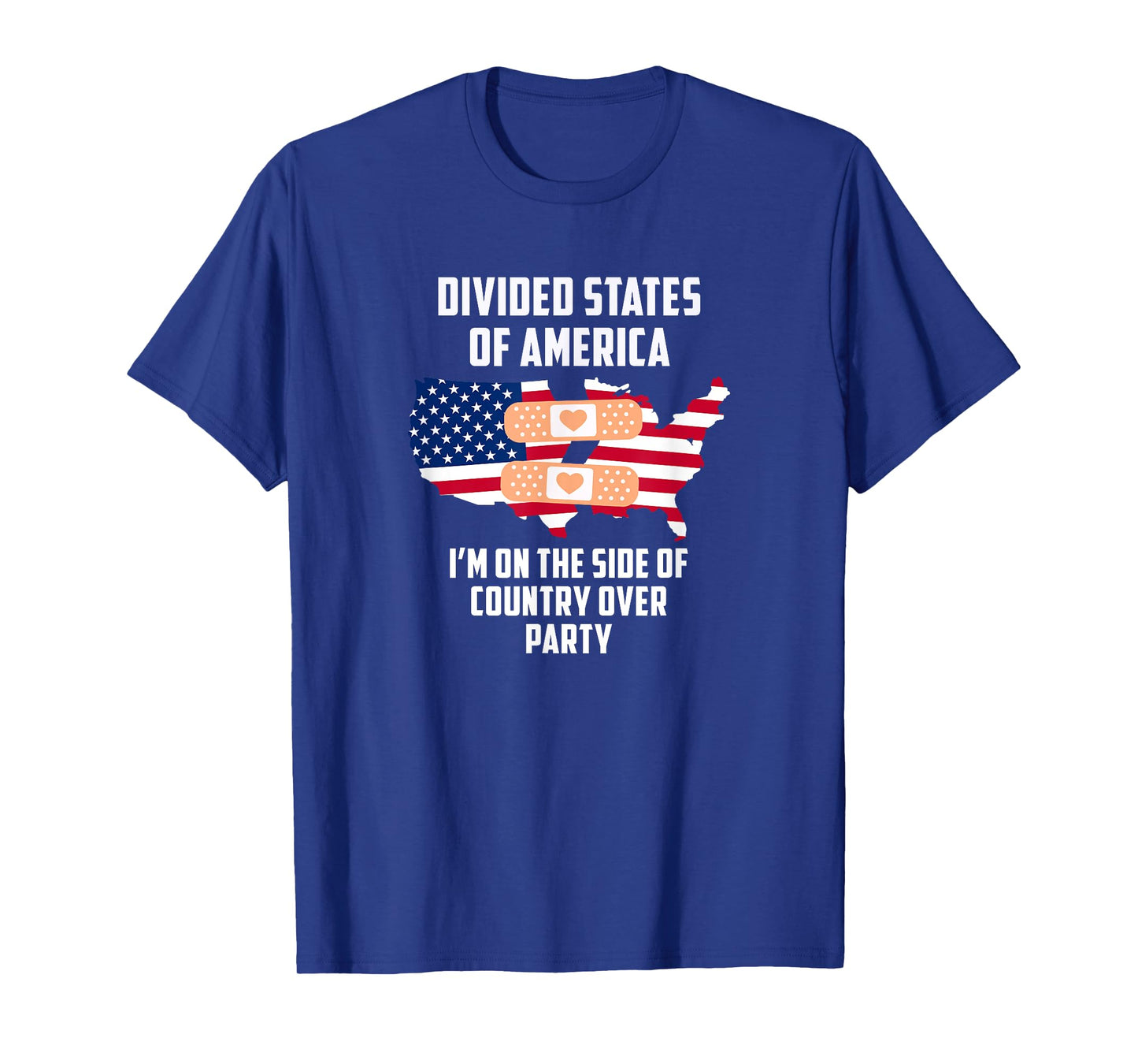 Divided States of America Patriotic Love Country Over Party T-Shirt