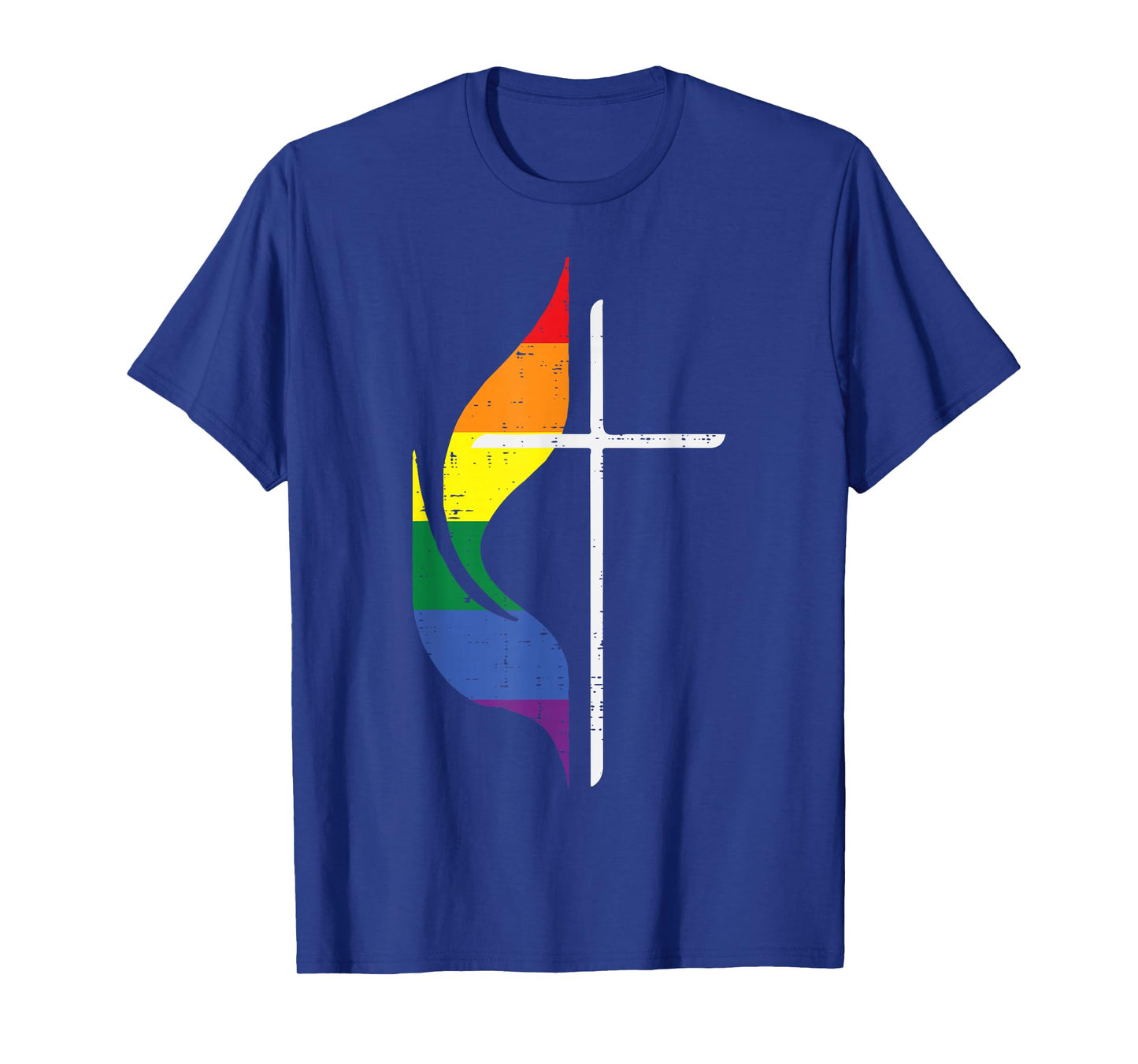 Gay Pride Month Cross Christian LGBTQ Ally Rainbow Men Women T-Shirt