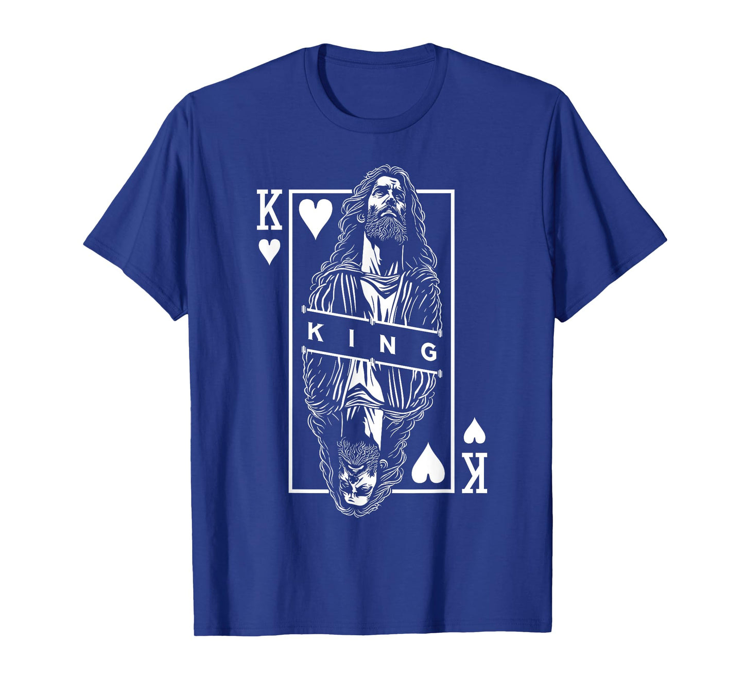 Jesus King Of Hearts Faith In Christ Christian Playing Card T-Shirt