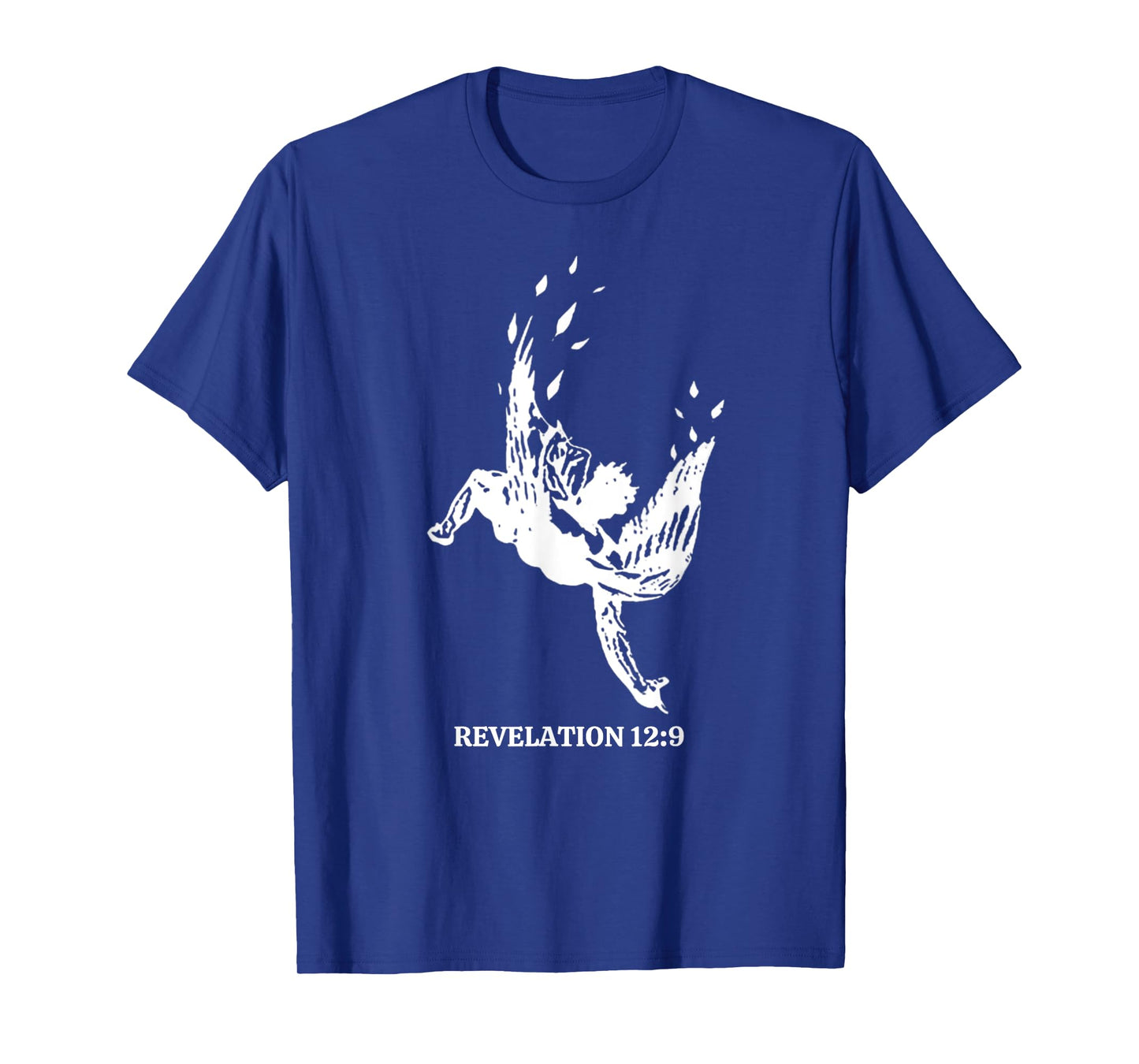 Revelations 12:9 - Fallen Angel Satan Biblical Scripture Art T-Shirt