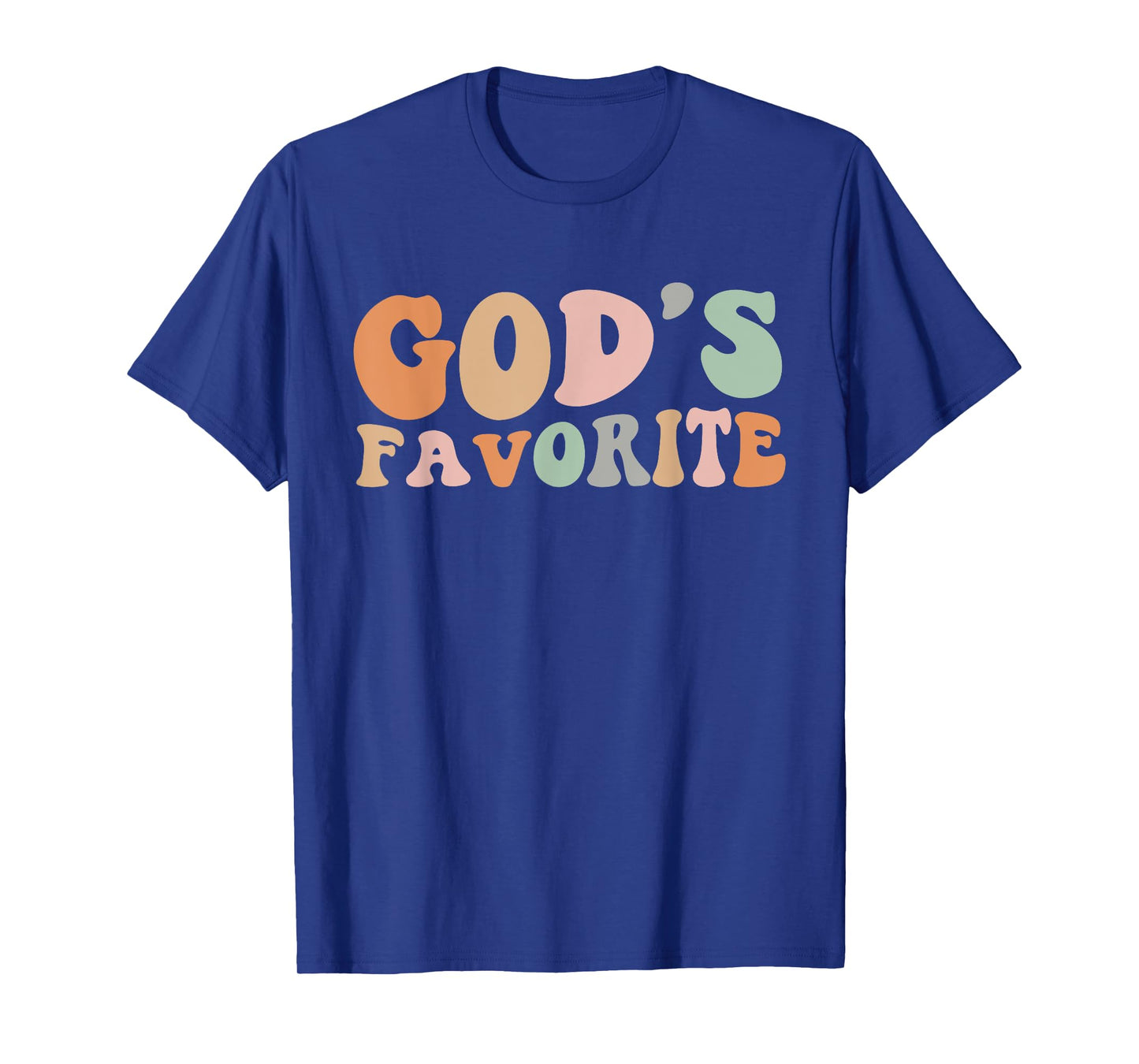 Retro Groovy God's Favorite Sarcastic Women Christian Humor T-Shirt