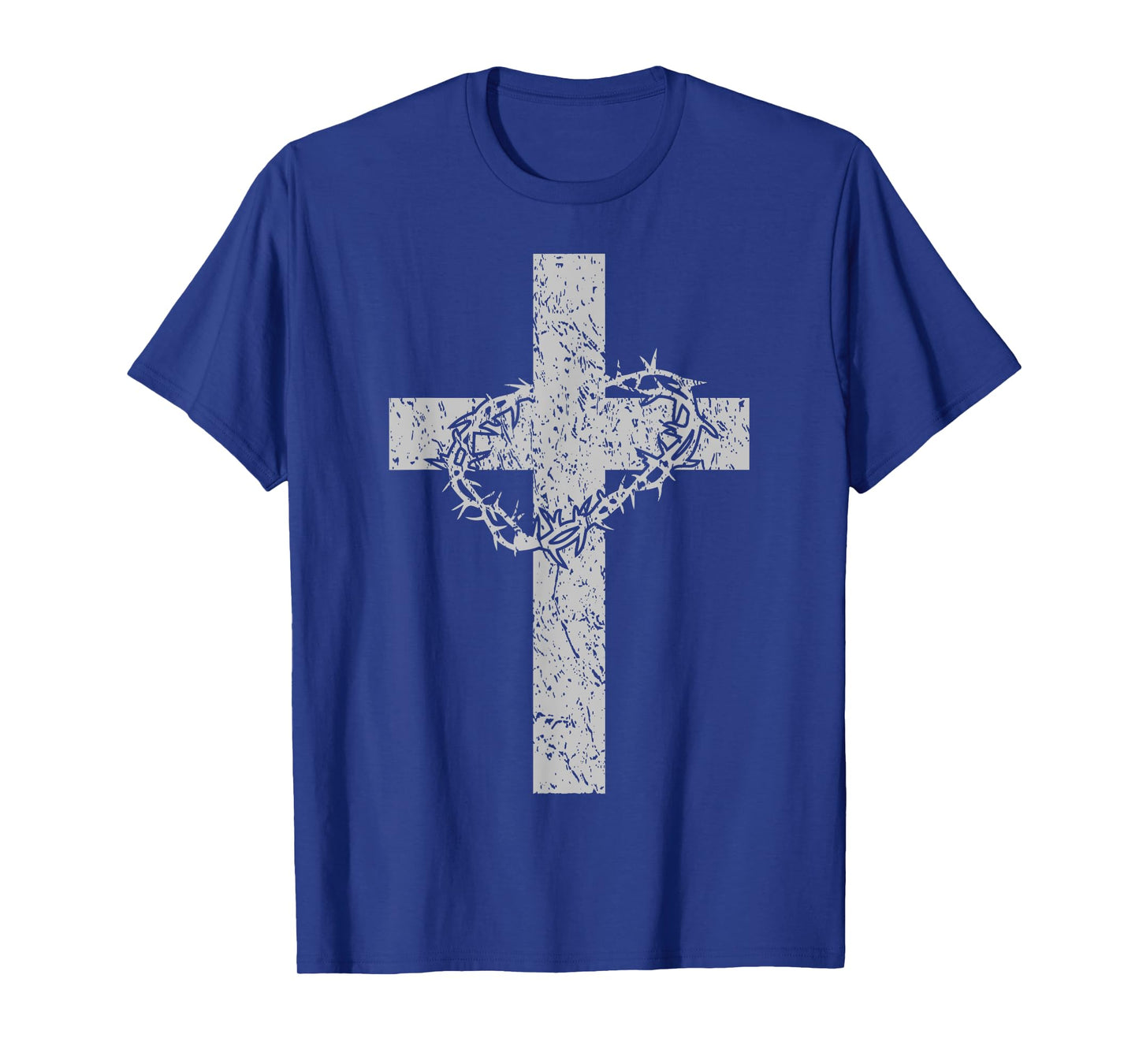 Vintage Distressed Cross & Crown of Thorns Christian T-shirt T-Shirt
