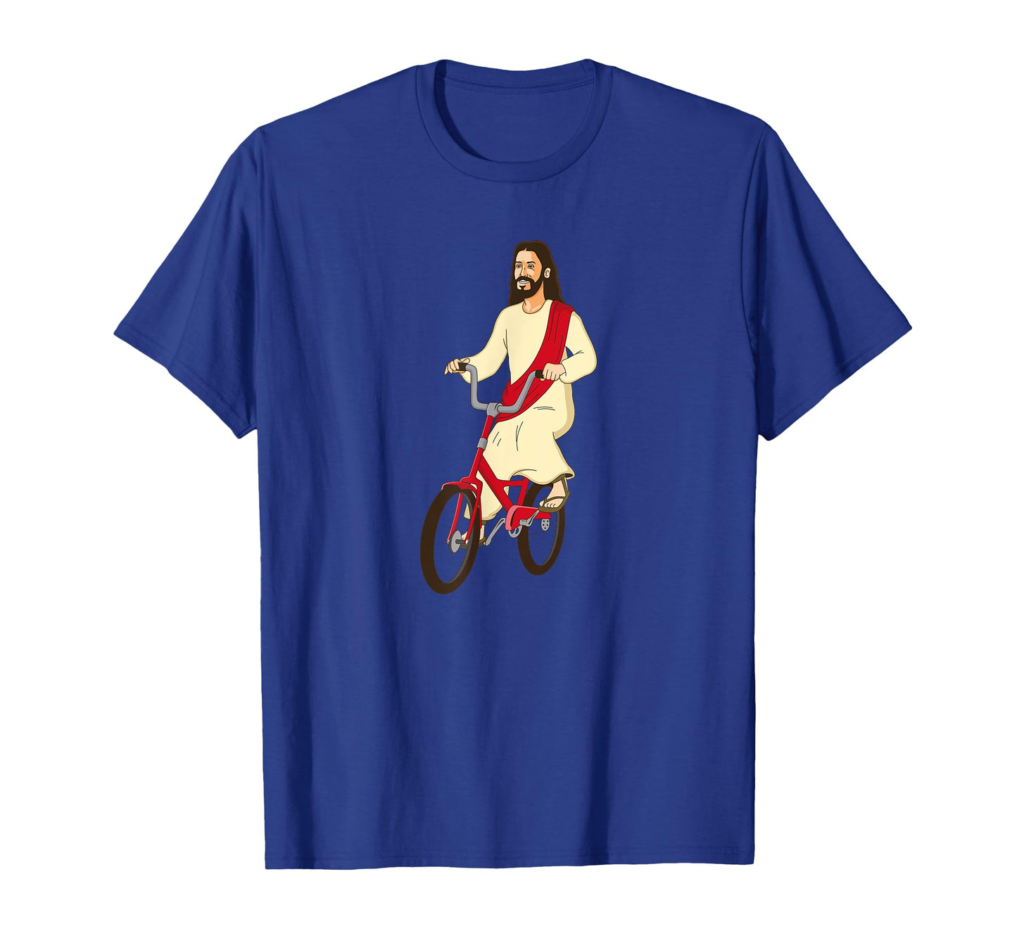Fun Christ on a Bike Funny Lord God Jesus Church Cycle Gift T-Shirt