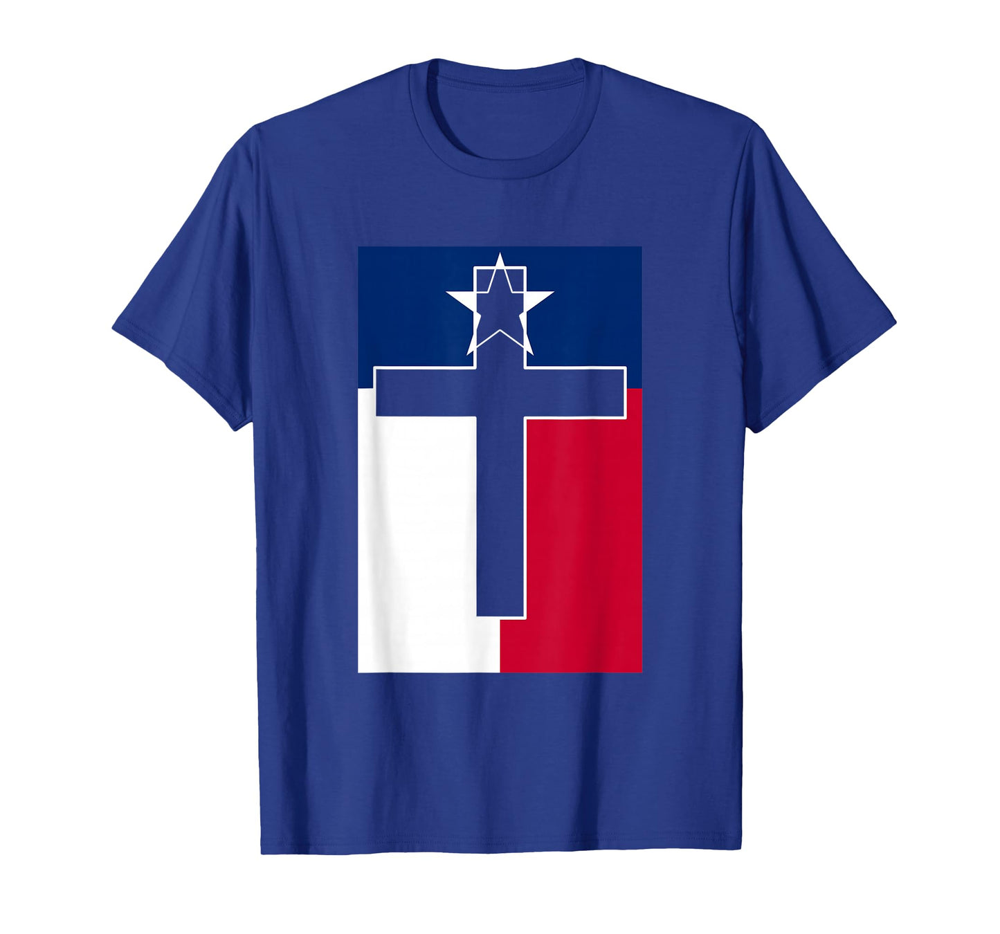 Texas Flag Cross Christian Faith Patriotic T-Shirt