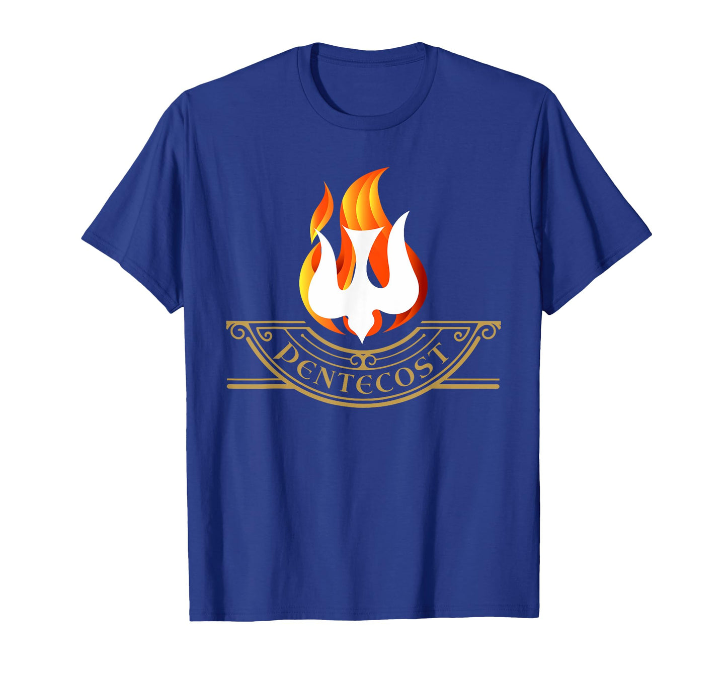 Peony Dove Tongue Fire Flame Holy Spirit Catholic T-Shirt